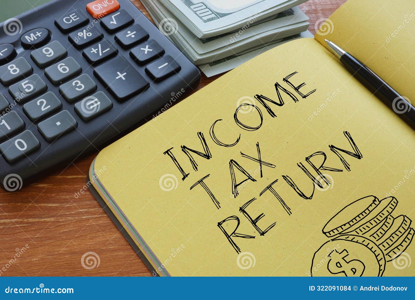 income tax return itr is shown using the text