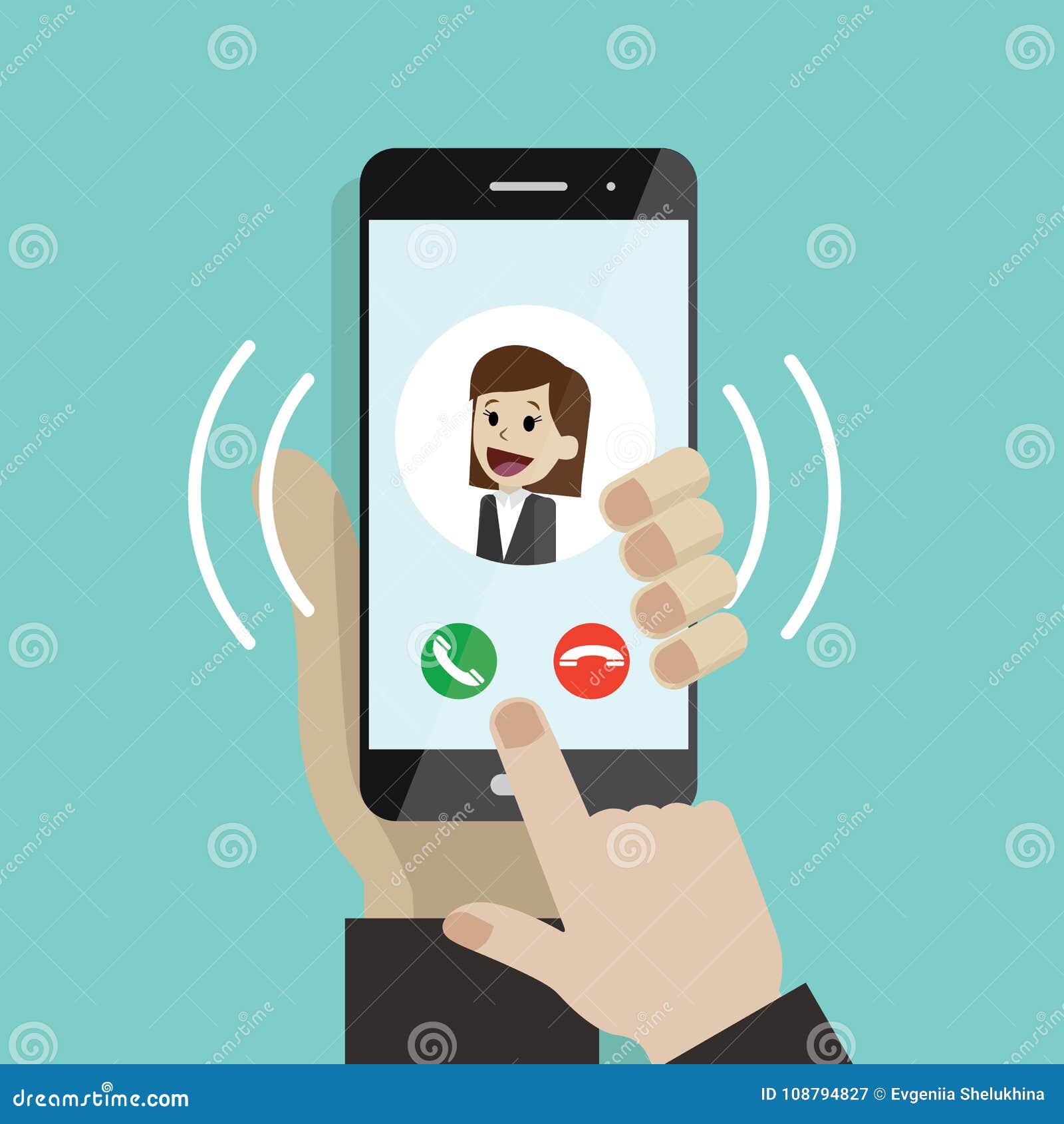 answer the phone clipart with numbers