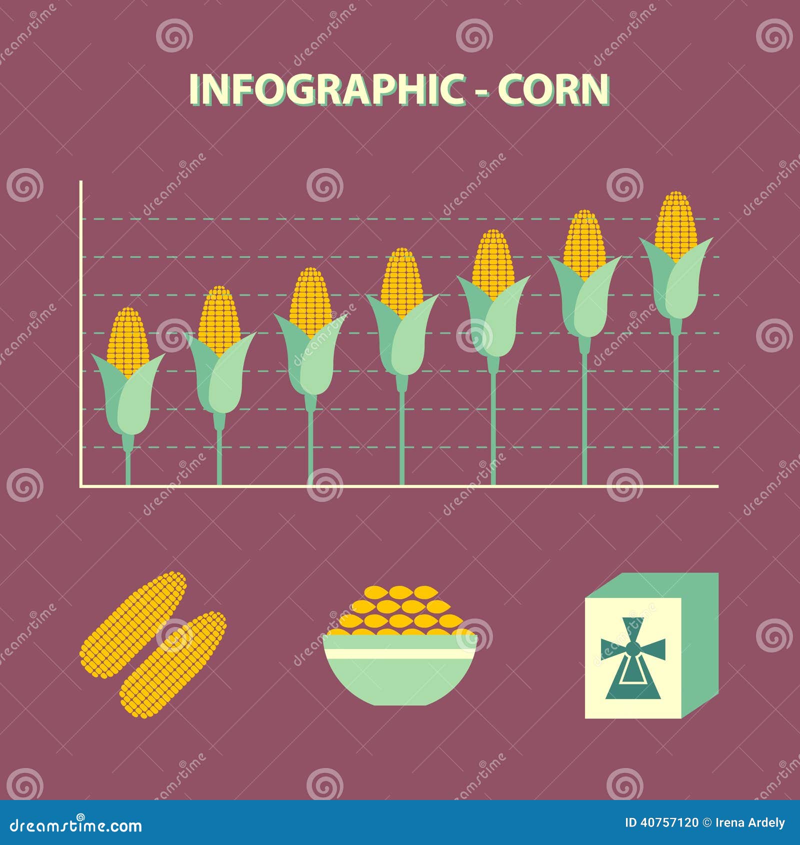 Increase corn price stock vector. Illustration of miller 40757120
