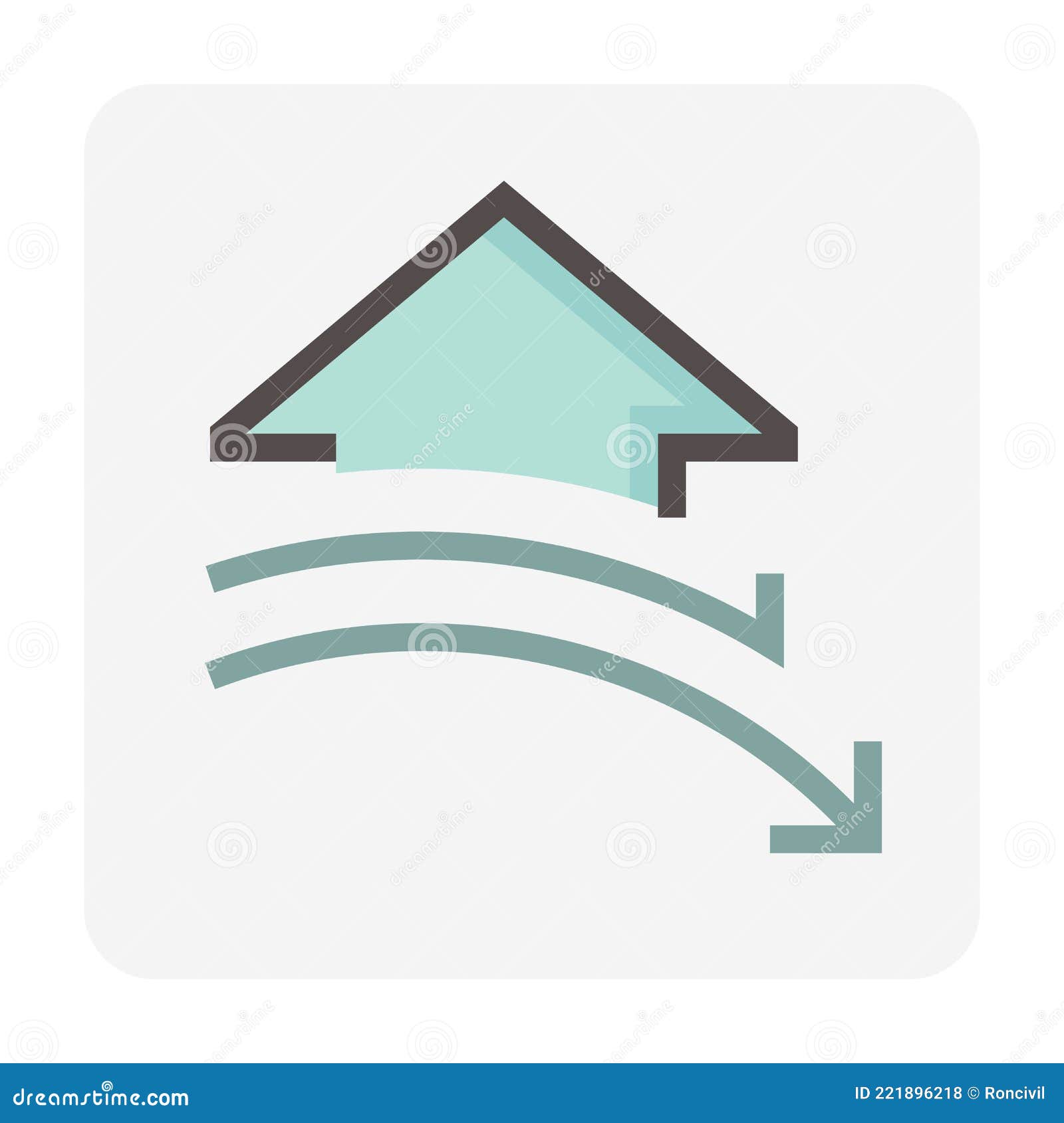 House Price or Value Decrease Vector Icon. 48x48 Pixel Perfect and ...