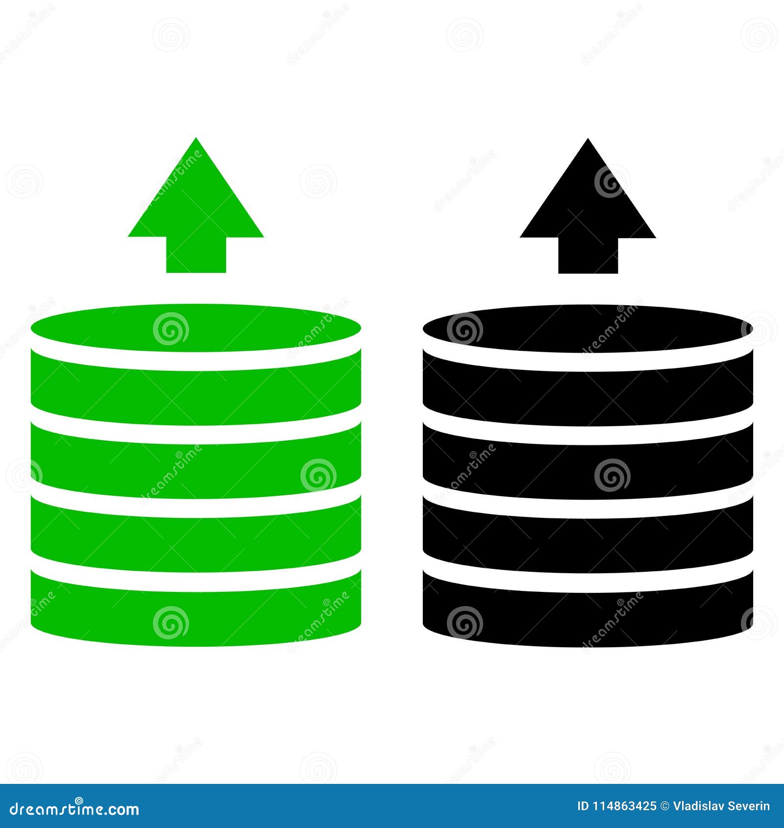 Increase income icon stock illustration. Illustration of outline
