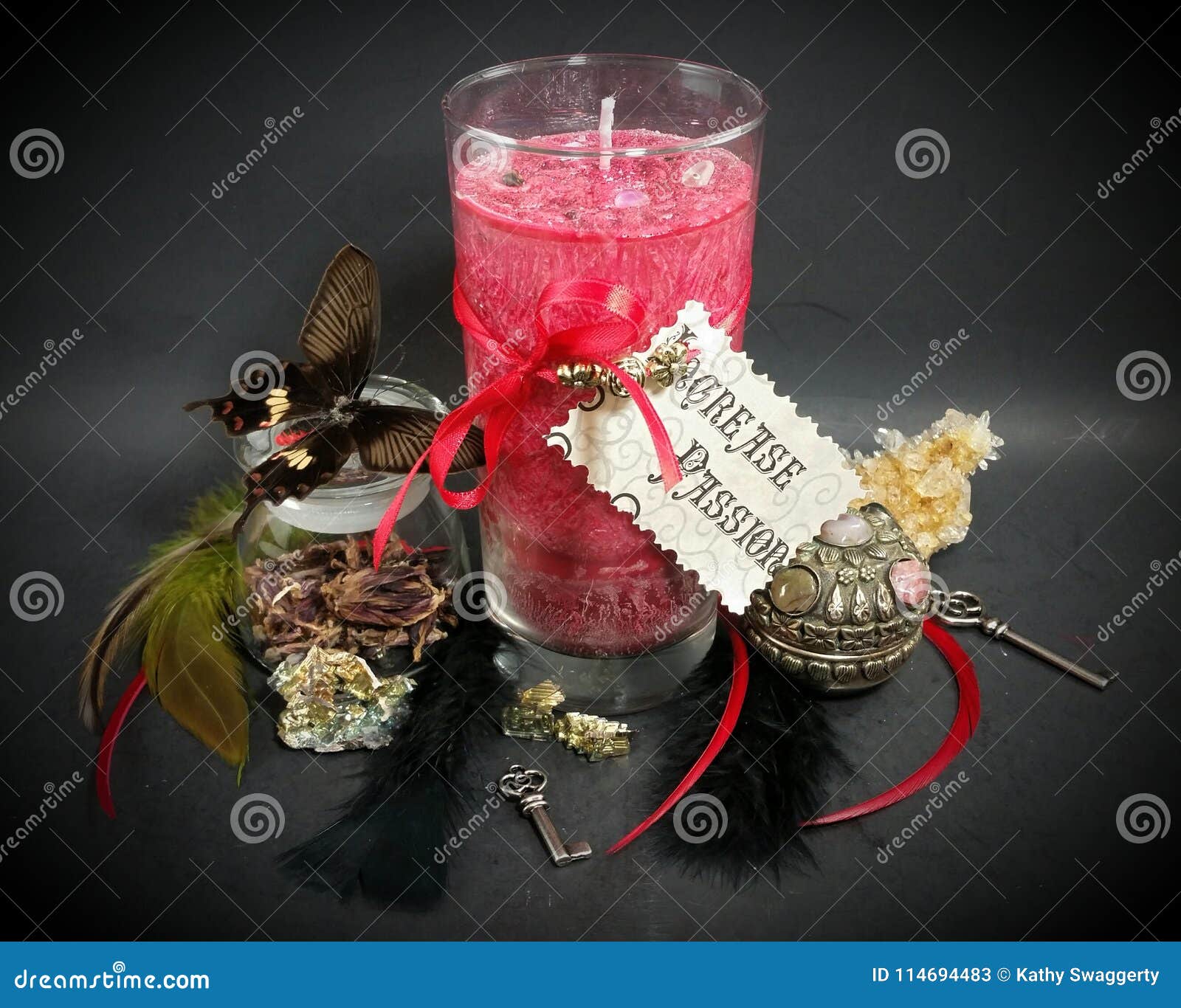 Increase Passion Red Spell Candle Stock Image Image Of Increase Features 114694483