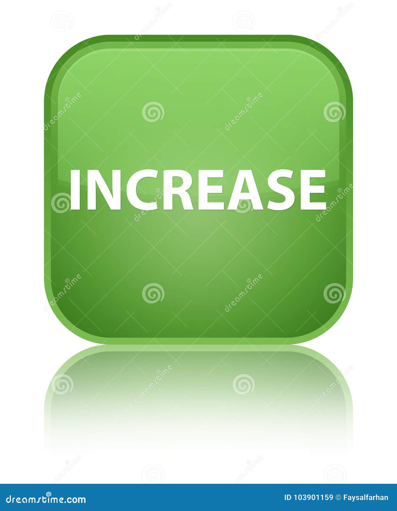 Increase Special Soft Green Square Button Stock Illustration ...