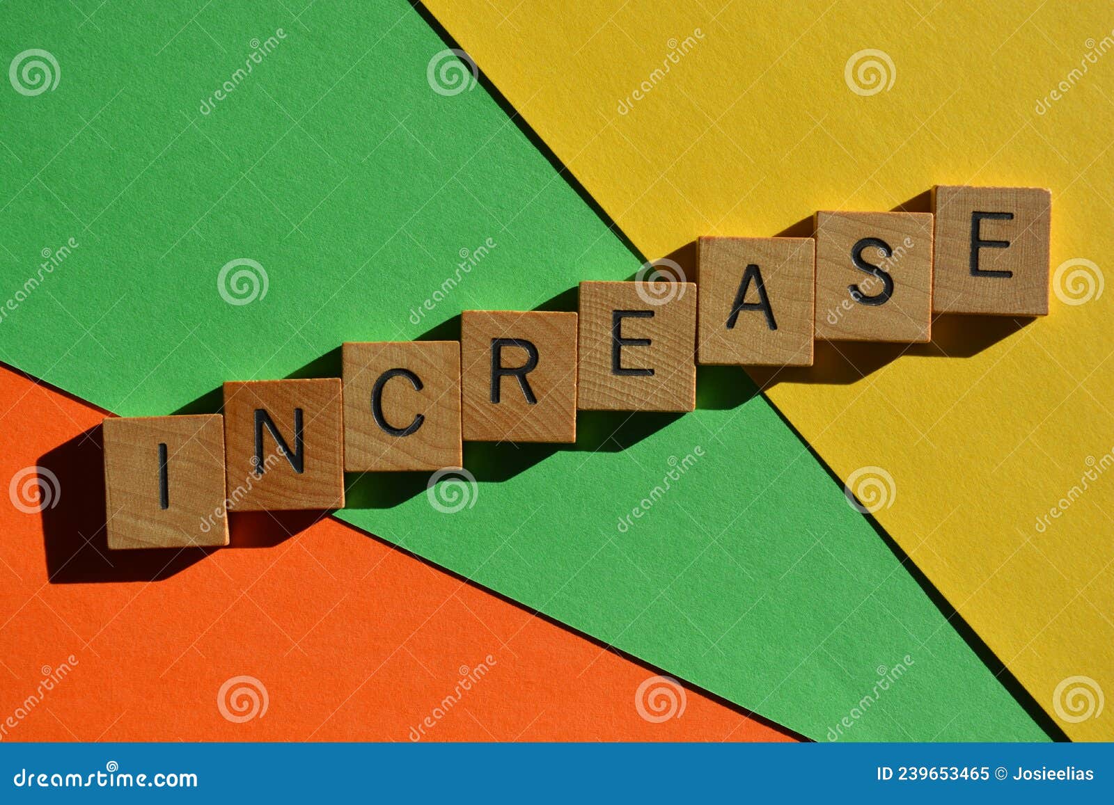 Increase, Word As Banner Headline Stock Image - Image of letter