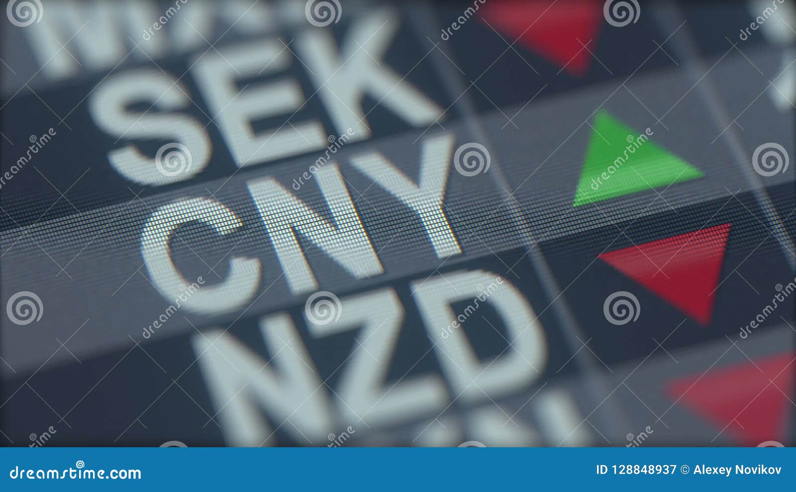 Increasing Chinese Yuan Exchange Rate Indicator On Computer Screen - 