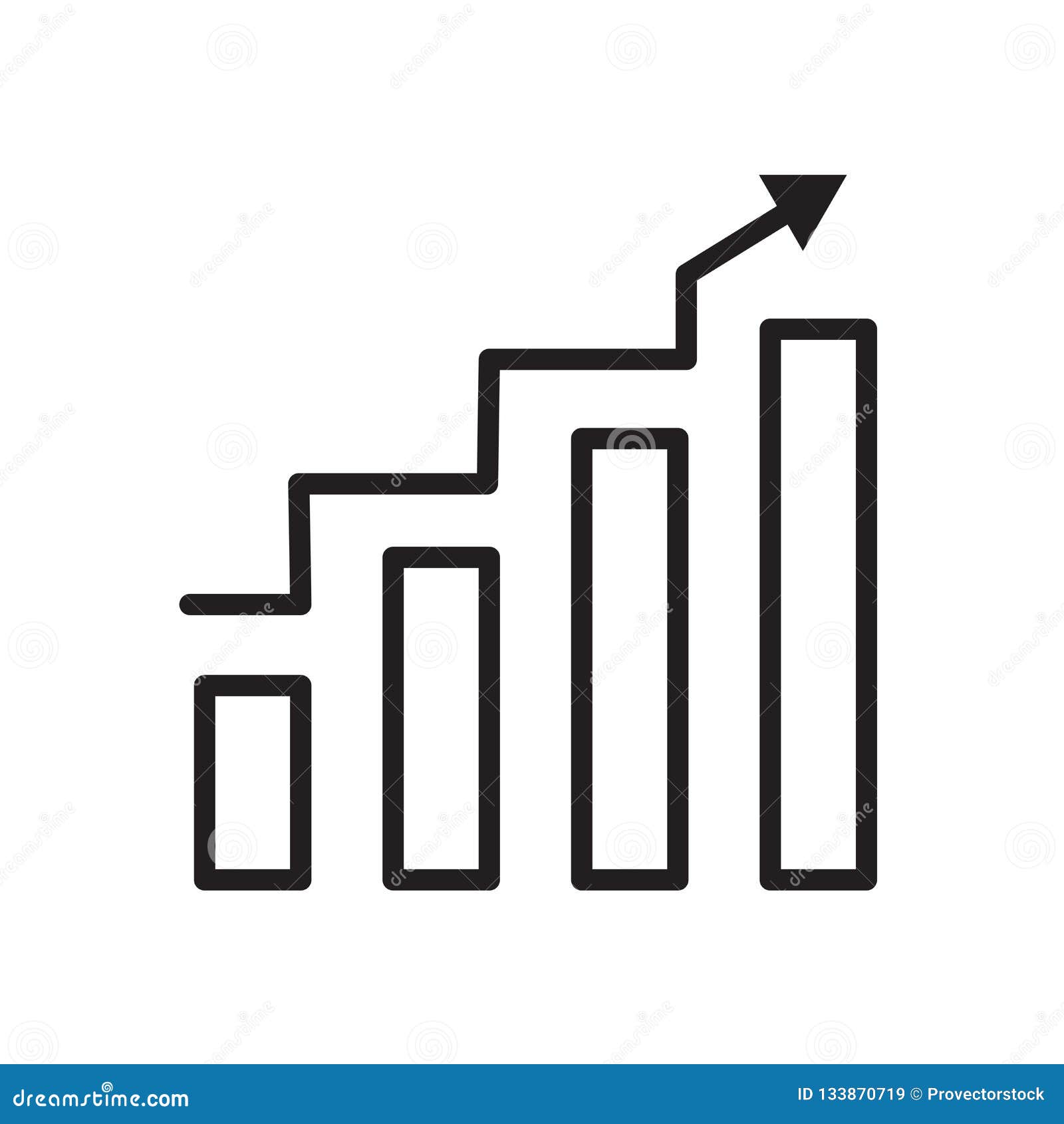 Download Increasing Digital Graph Icon Stock Vector - Illustration ...