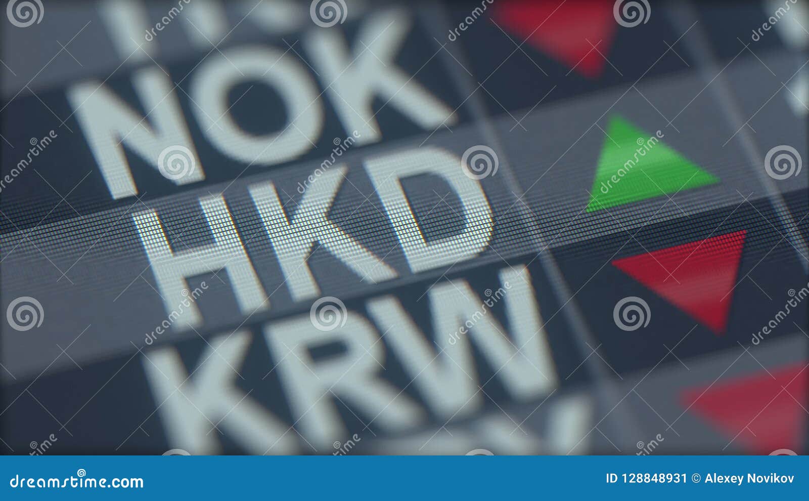 Increasing Hong Kong Dollar Exchange Rate Indicator On Computer - 