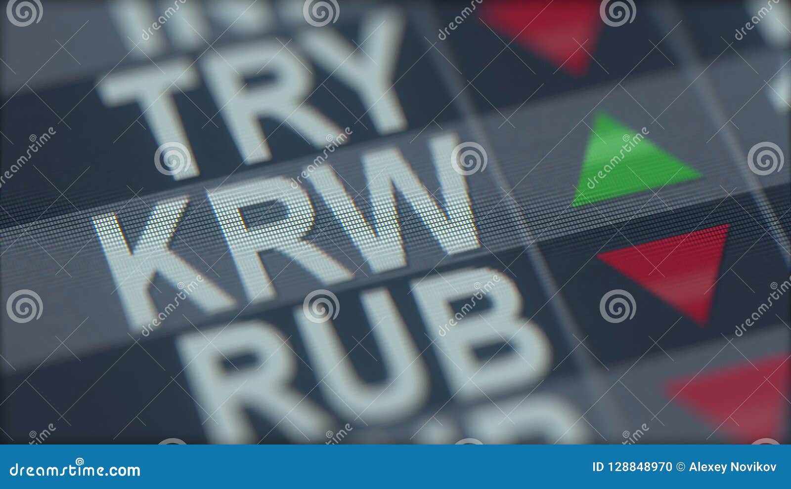 Increasing South Korean Wo!   n Exchange Rate Indicator On Computer - 