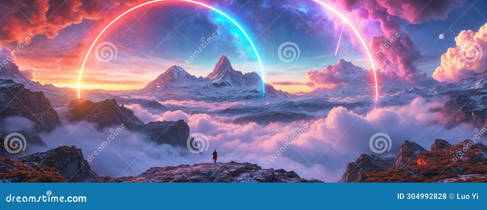 an incredible fantasy world . ai generate