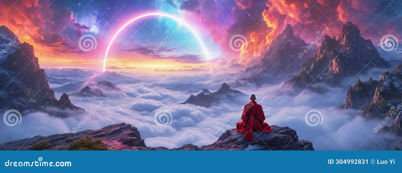 an incredible fantasy world . ai generate