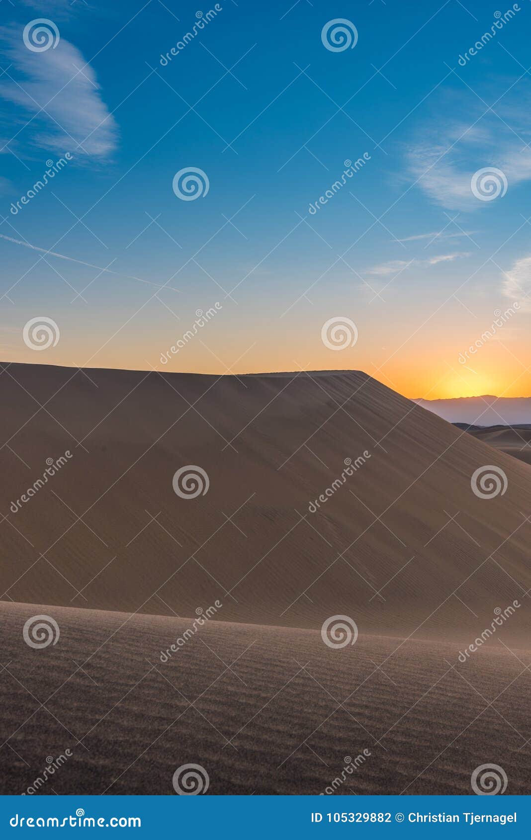 Mesquite Sand Dunes of Death Valley in California Stock Photo - Image ...