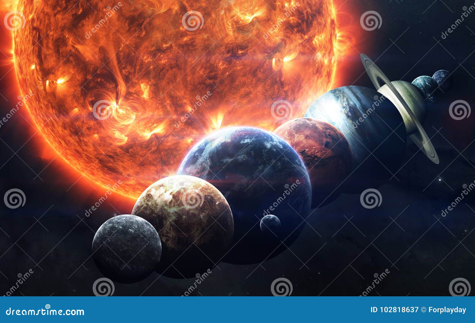 Science Fiction Space Wallpaper, Incredibly Beautiful Planets, Galaxies.  Elements of this Image Furnished by NASA Stock Image - Image of astronaut,  light: 102818637