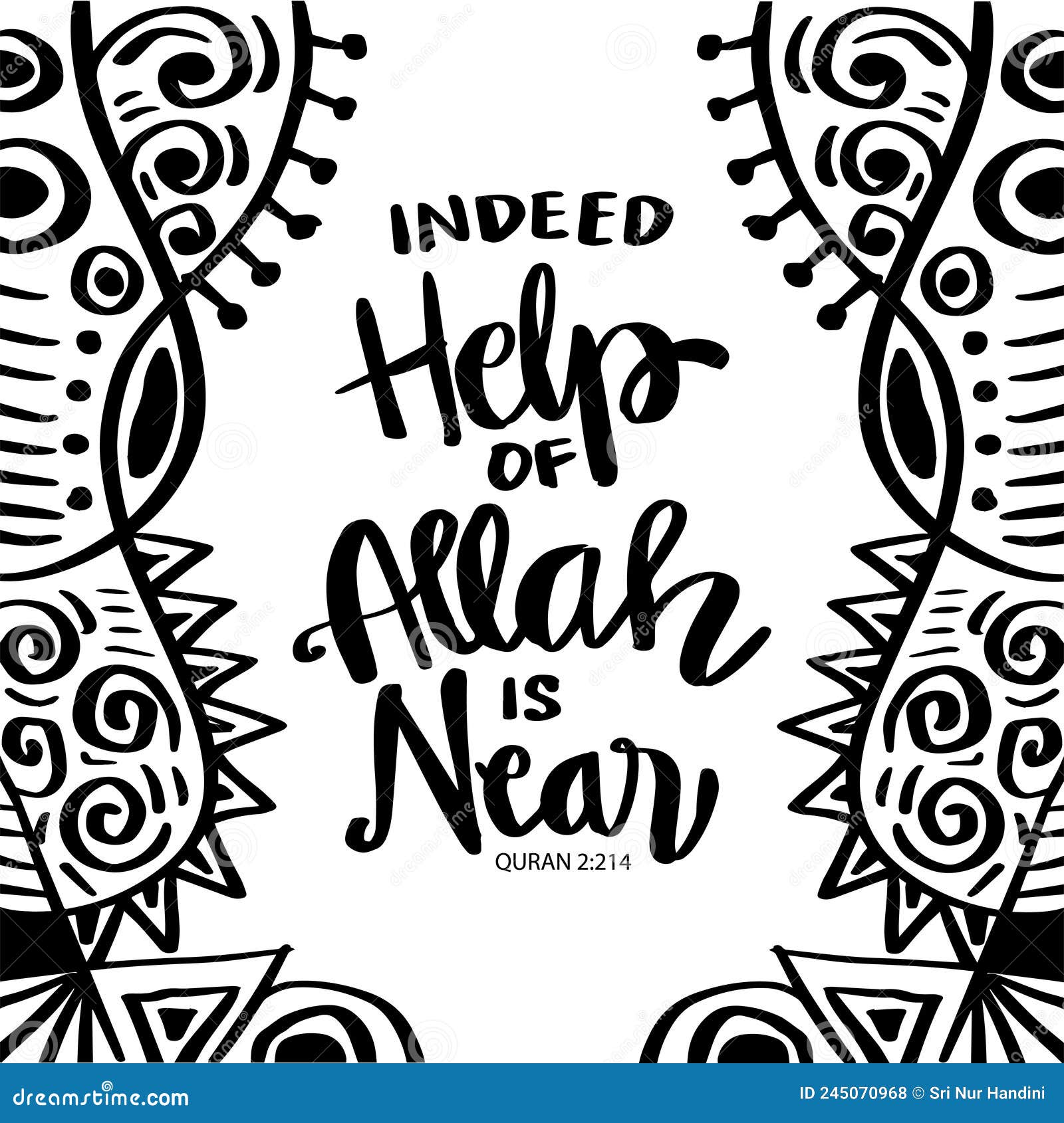 indeed help of allah is near. islamic quotes.