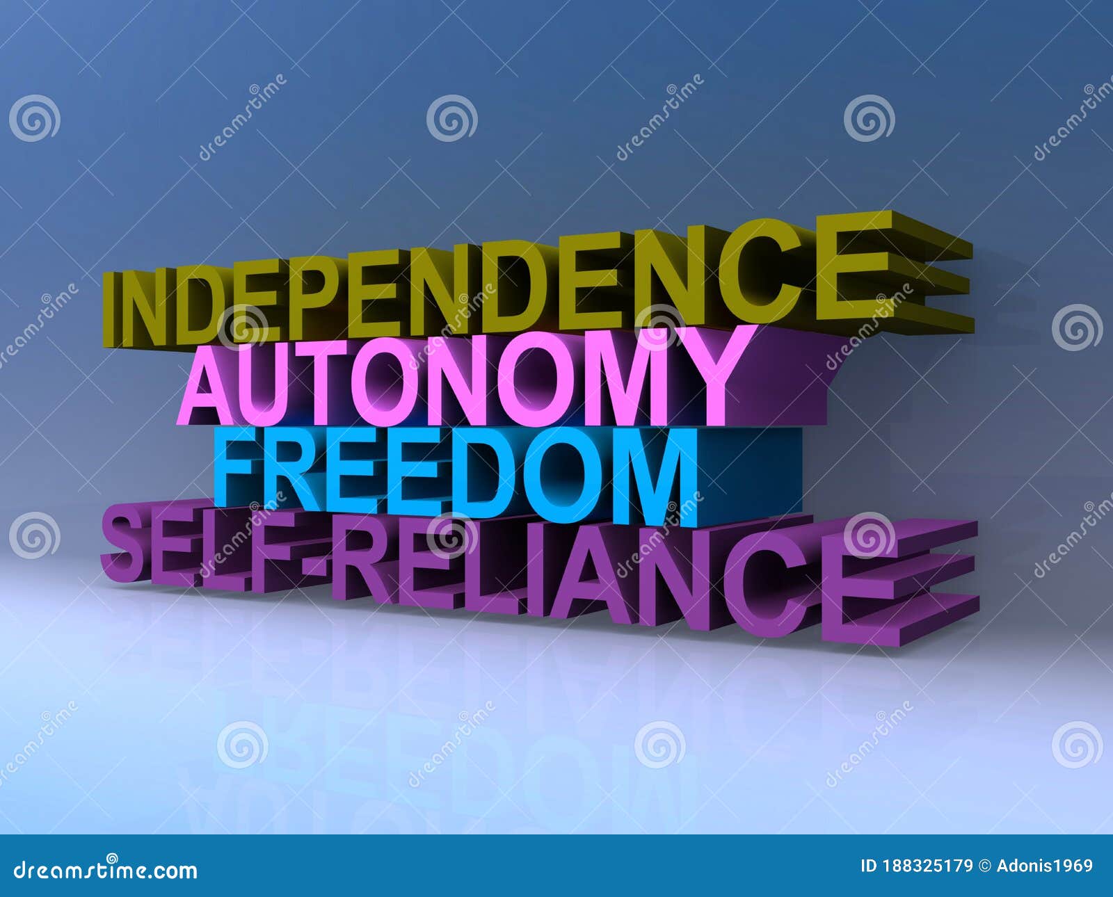 independence autonomy freedom self reliance