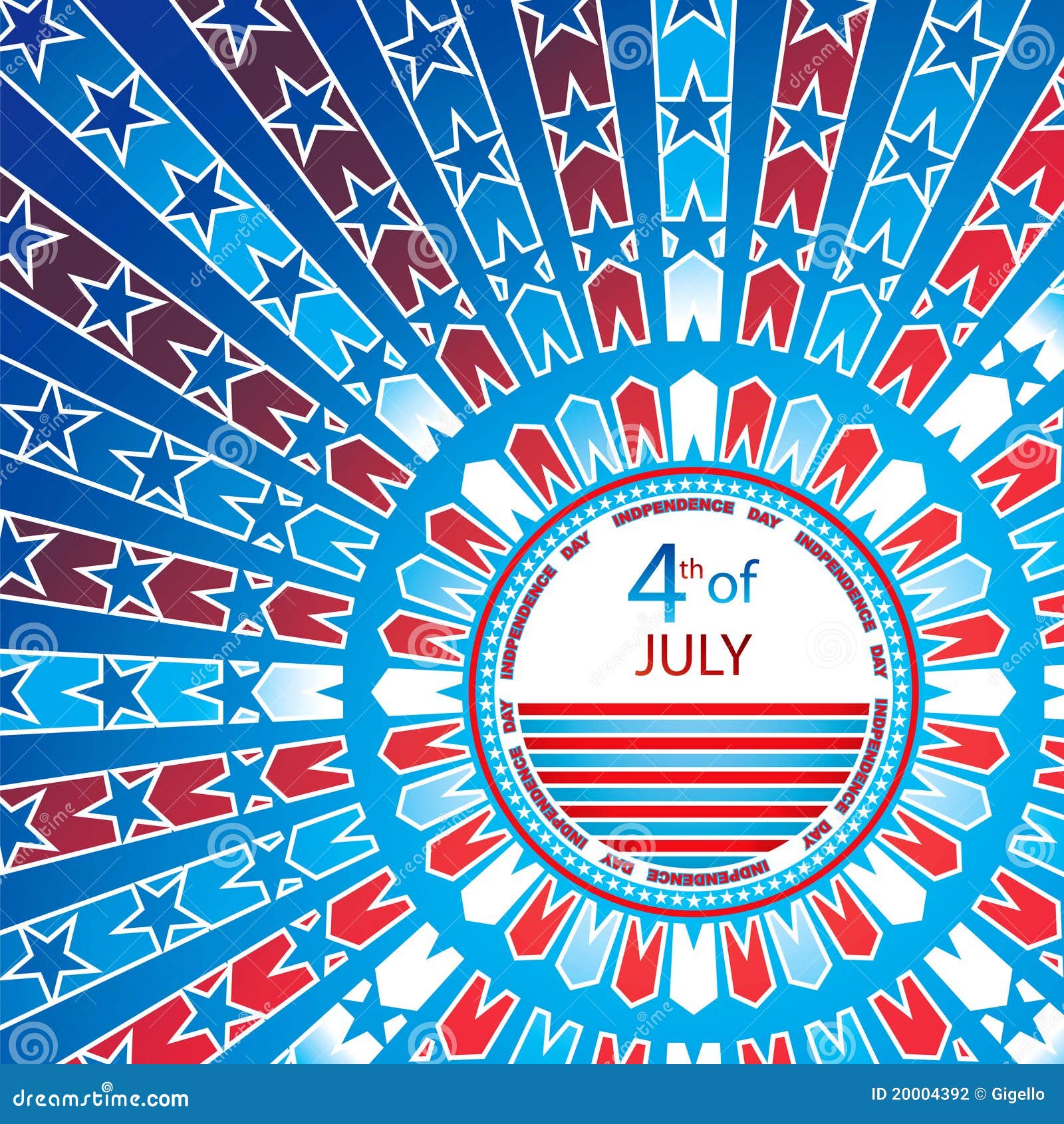 Independence Day Background Stock Vector - Illustration of badge