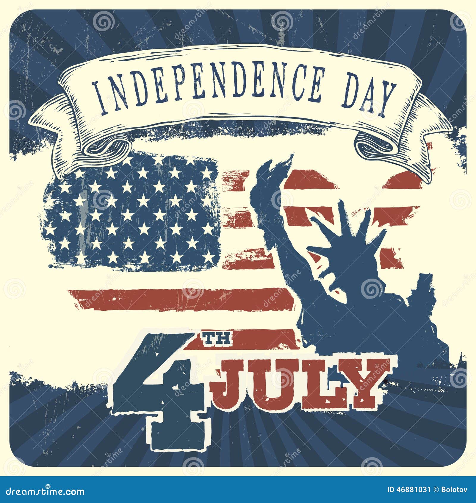 Independence Day Background. Vector Stock Vector - Illustration of