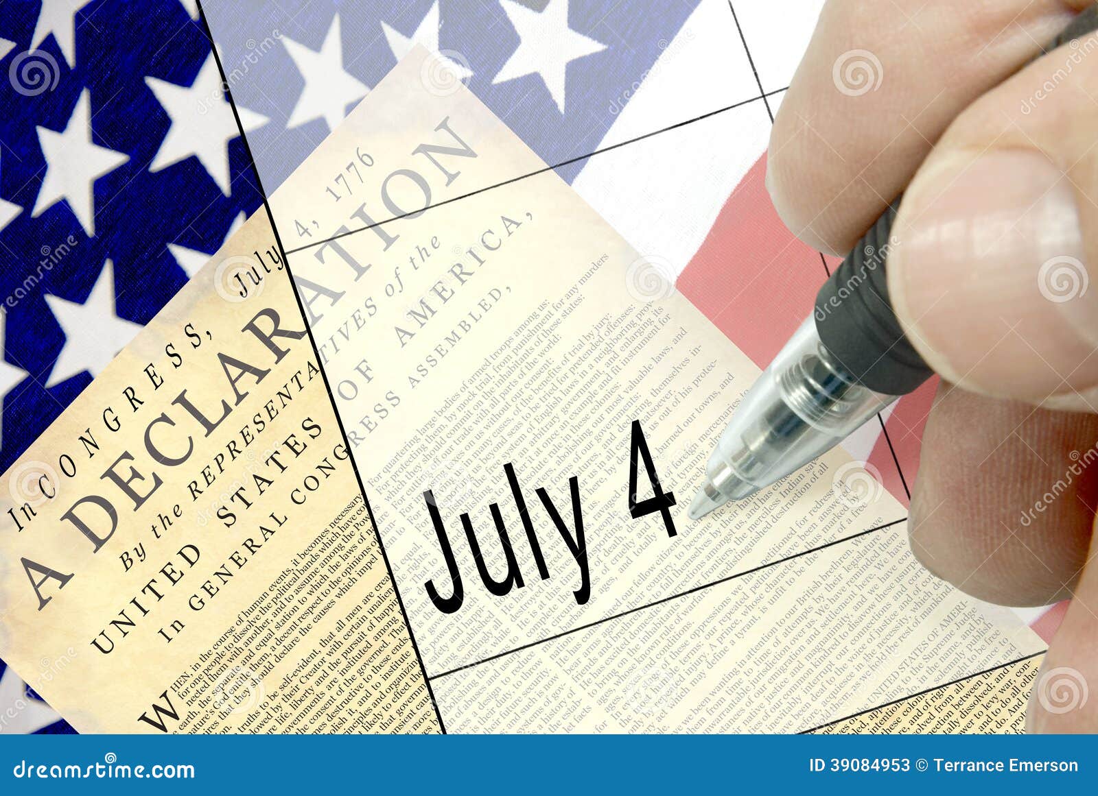 Independence Day, Calendar Notation Stock Image Image of independence