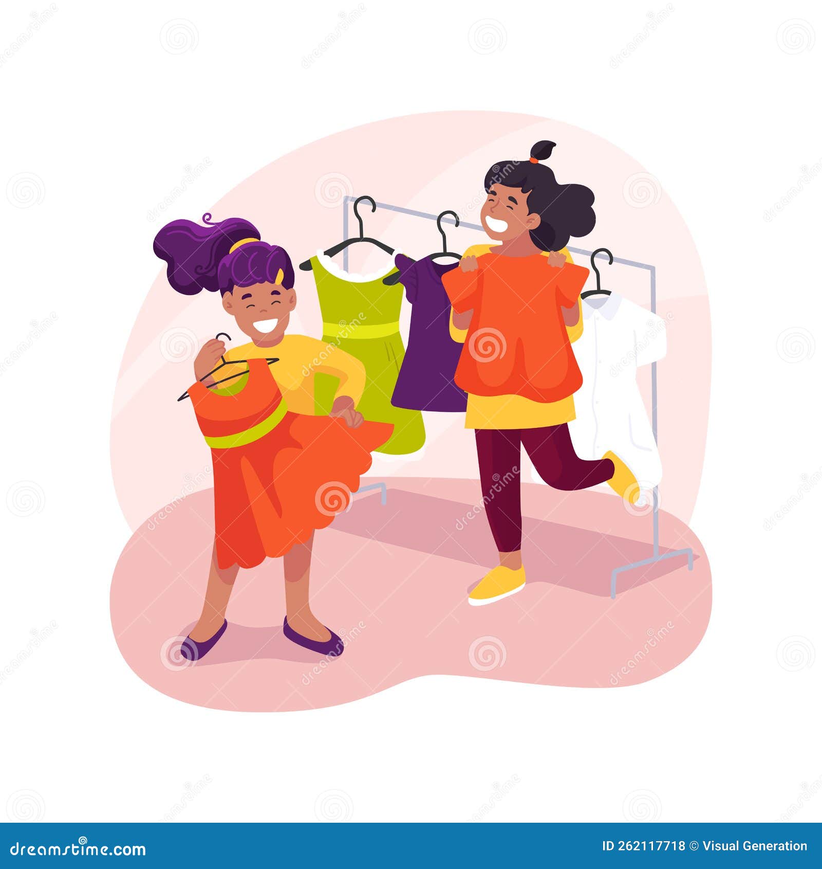 Independent Dressing and Grooming Isolated Cartoon Vector Illustration ...