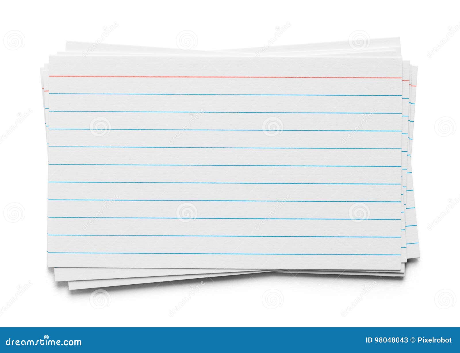 Different Colored Blank Index Cards Isolated Stock Photo by