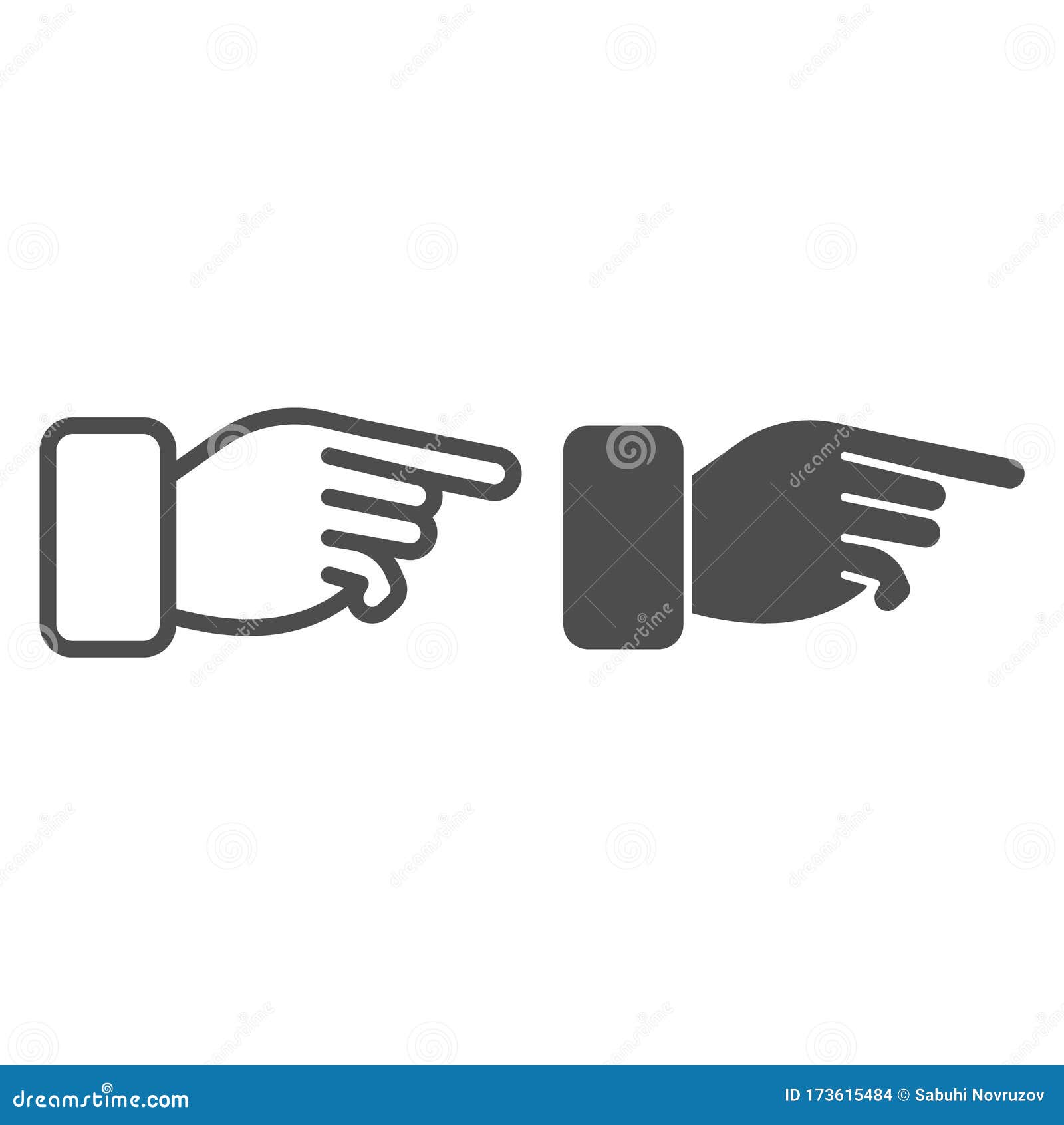 Download Index Pointer Line And Solid Icon. Judgment Forefinger ...