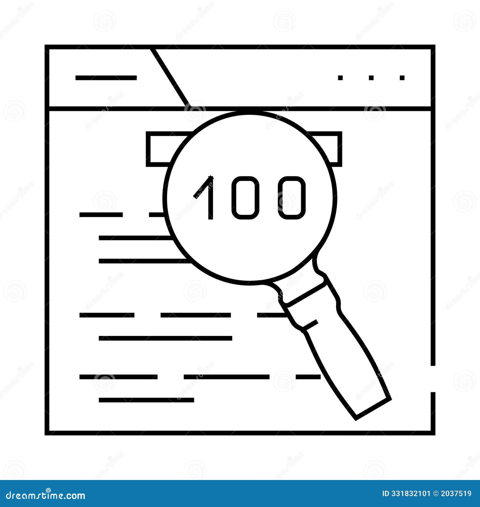 indexing seo line icon  