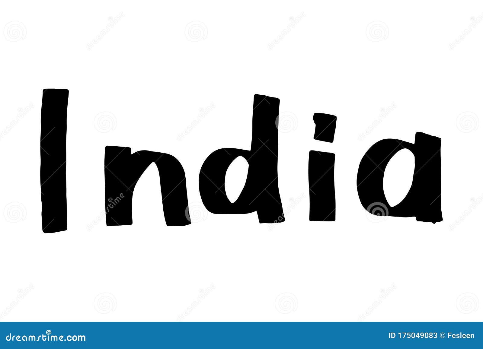 India - Country Name SimpleIndia - Country Name Simple Lettering ...