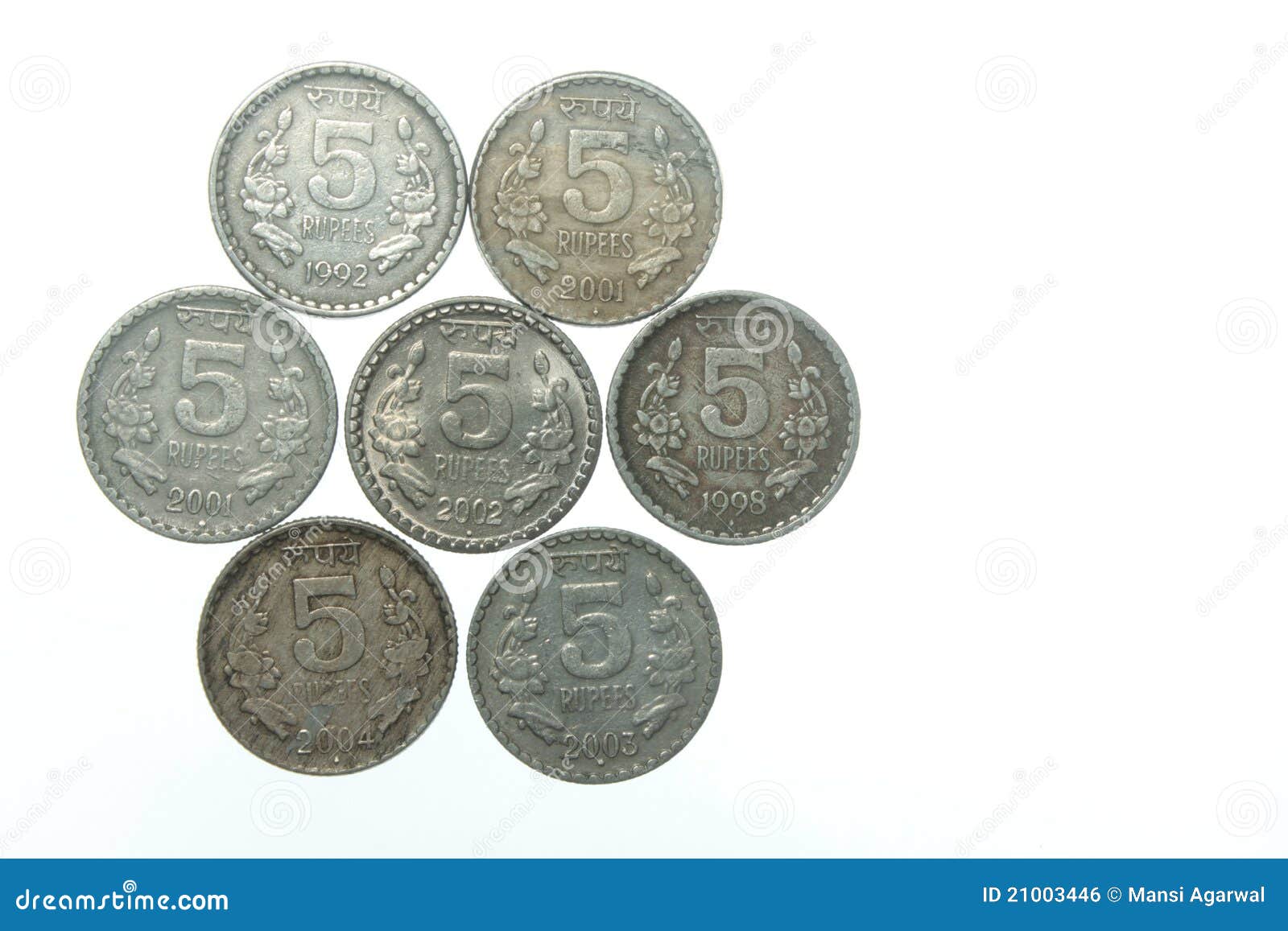 India five rupee coins stock photo. Image of business ...