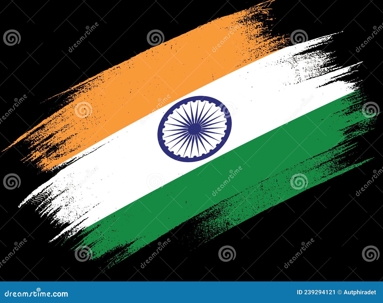 India Flag with Brush Paint Textured Isolated on Png or Transparent  Background,Symbol of India,template for Banner,promote, Stock Vector -  Illustration of background, abstract: 239294121