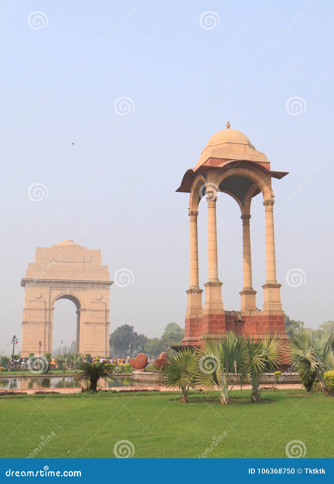 India Gate Canopy Historical Architecture New Delhi India Stock Photo