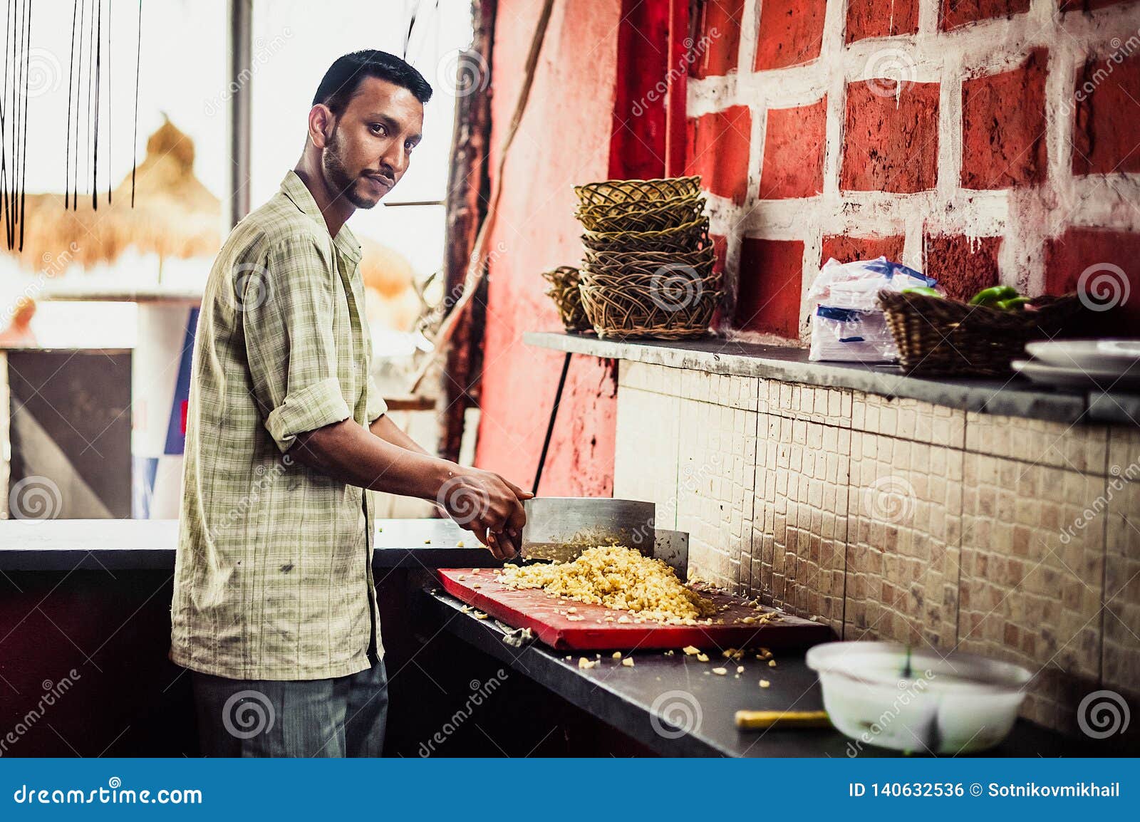 Indian Street Cook Preparing Food. Street Food Editorial Photo - Image