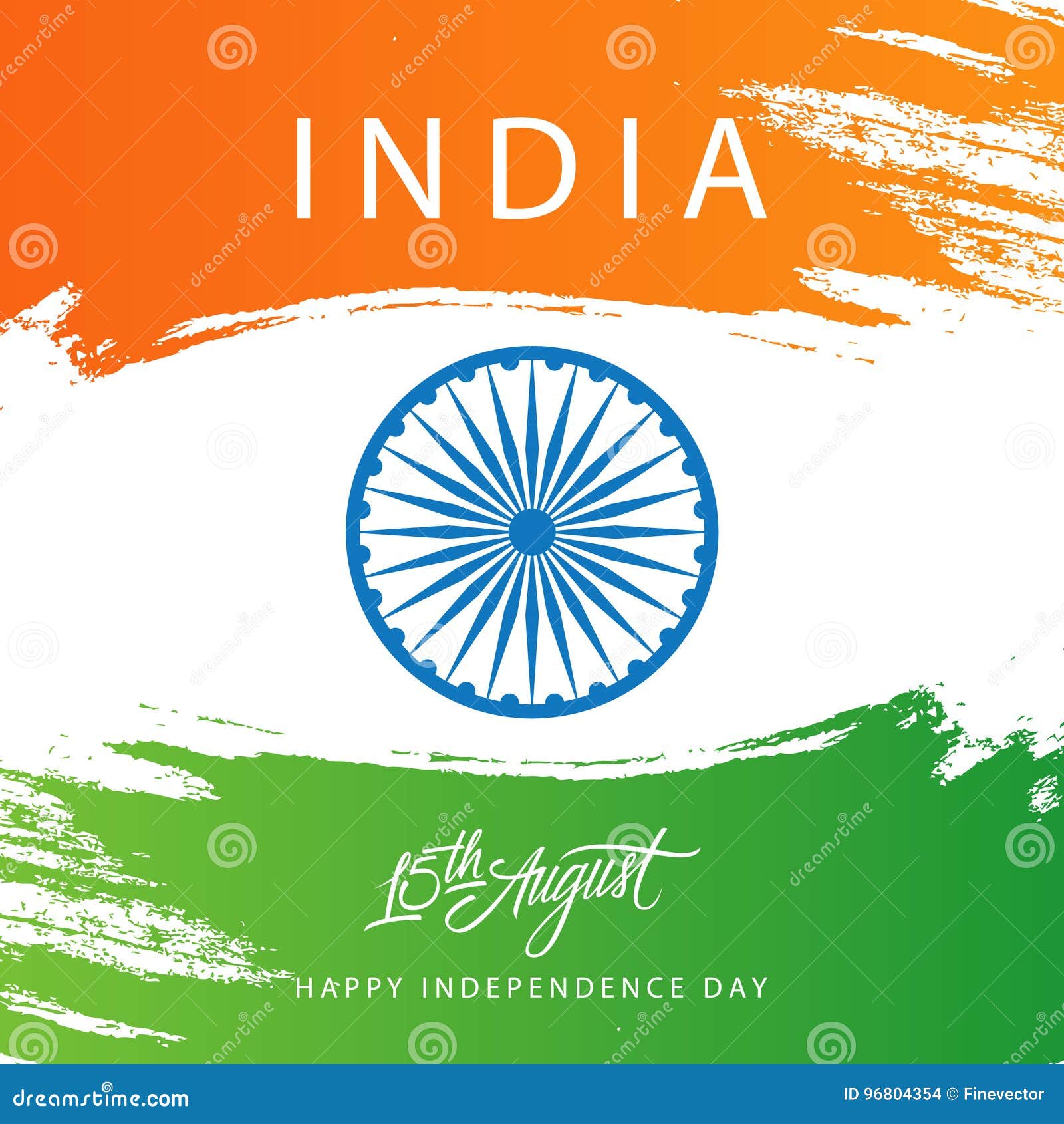 India Happy Independence Day, 15 August Celebration Card with ...