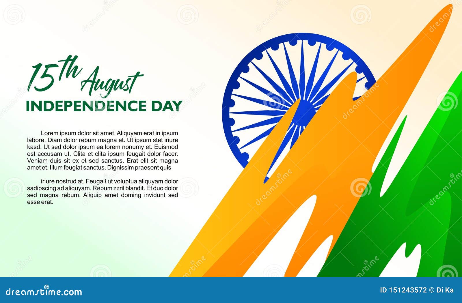 India Independence Day. 15th August. Symbol and Abstract Flag ...