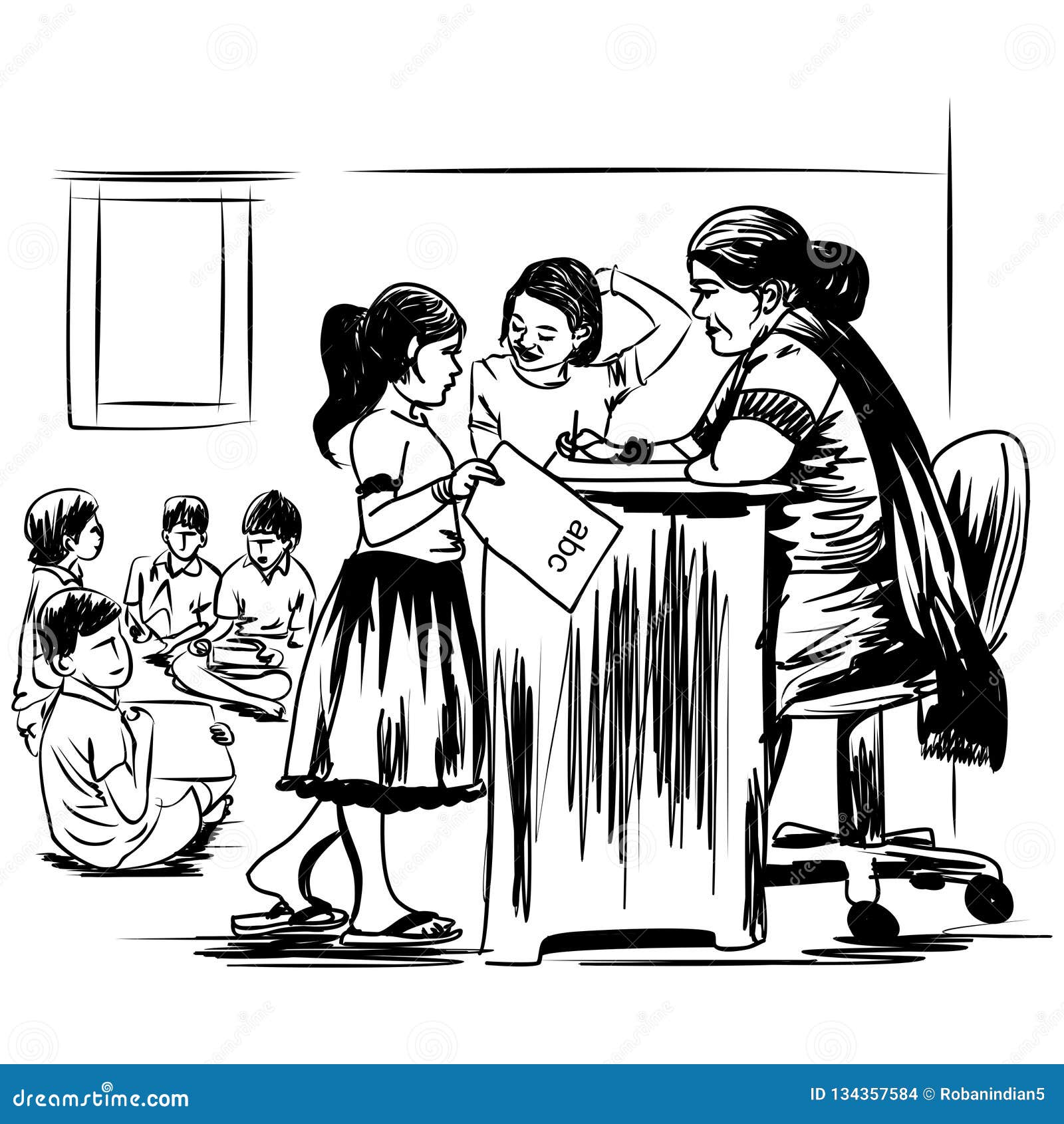 Teacher And Student Vector Illustration | CartoonDealer.com #73001398