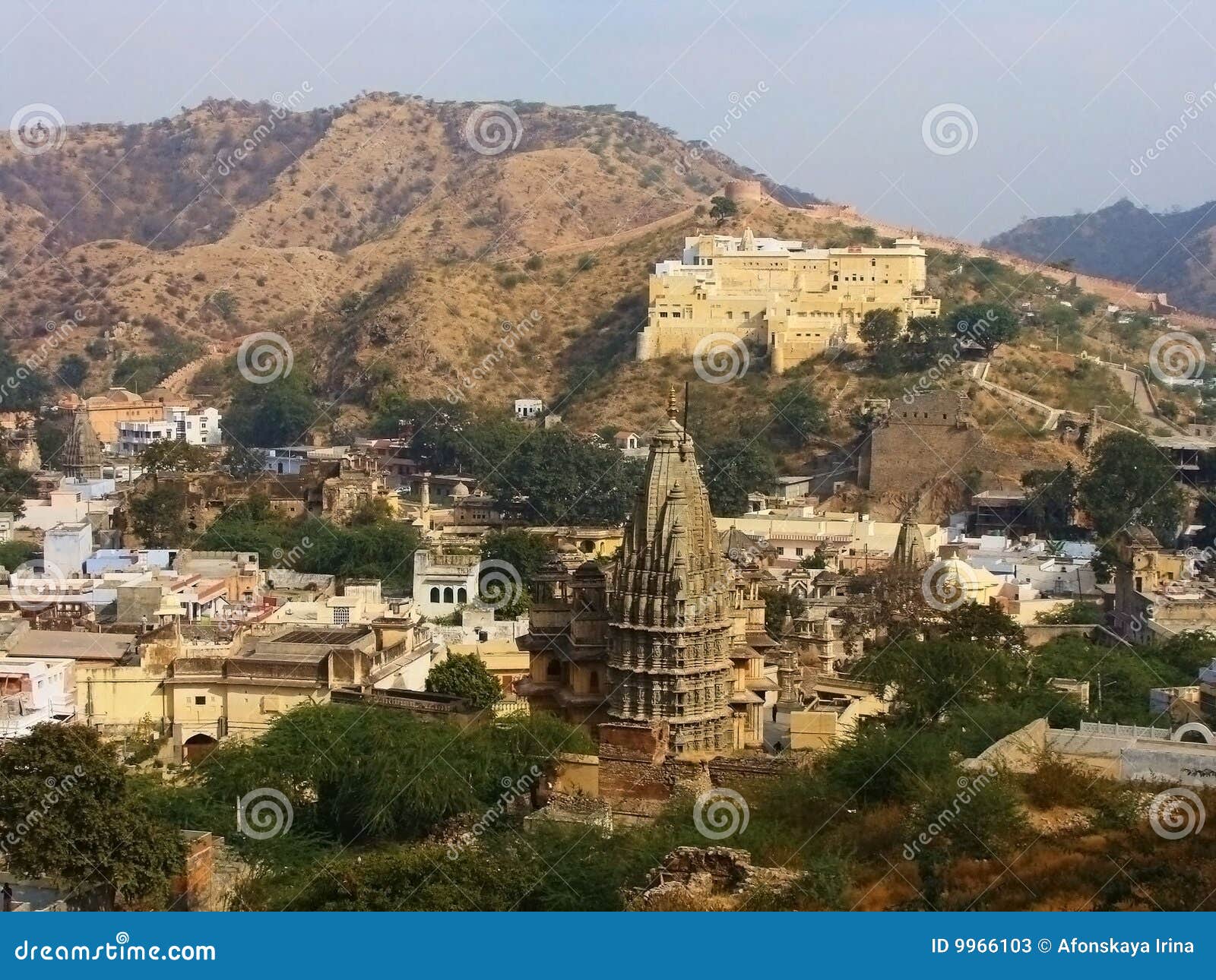 India, Jaipur stock image. Image of hill, religion, historical - 9966103