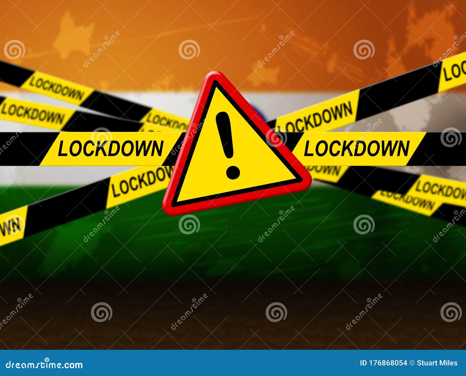 india lockdown preventing ncov epidemic or outbreak - 3d 