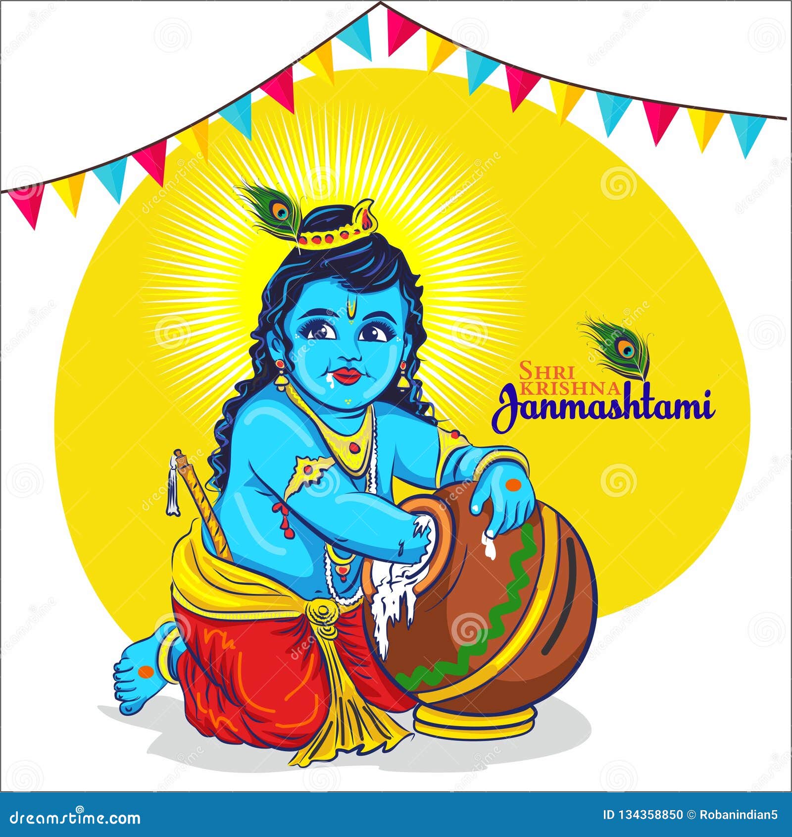 Baby Krishna Stock Illustrations – 577 Baby Krishna Stock Illustrations,  Vectors & Clipart - Dreamstime