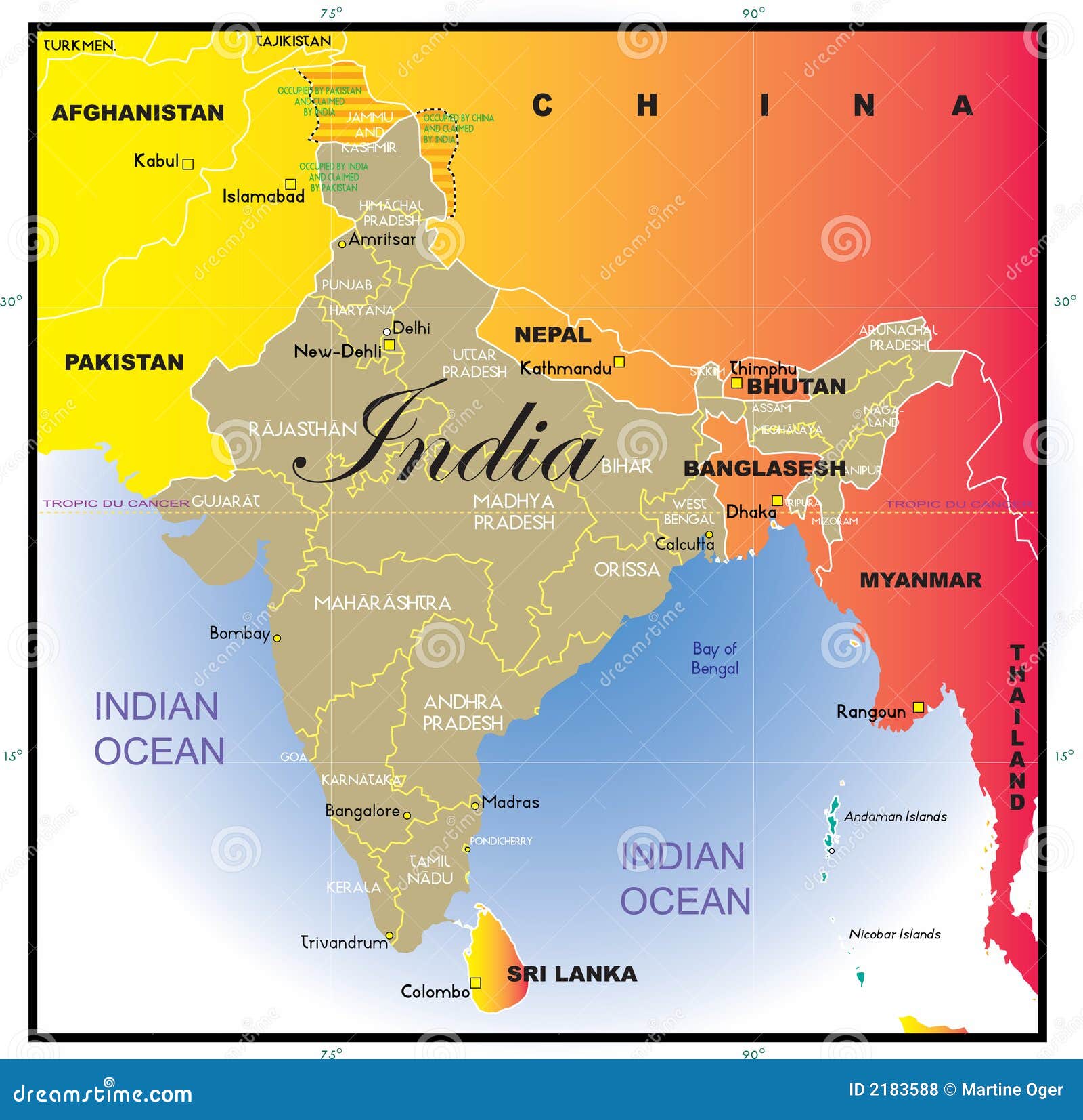 india map with states.