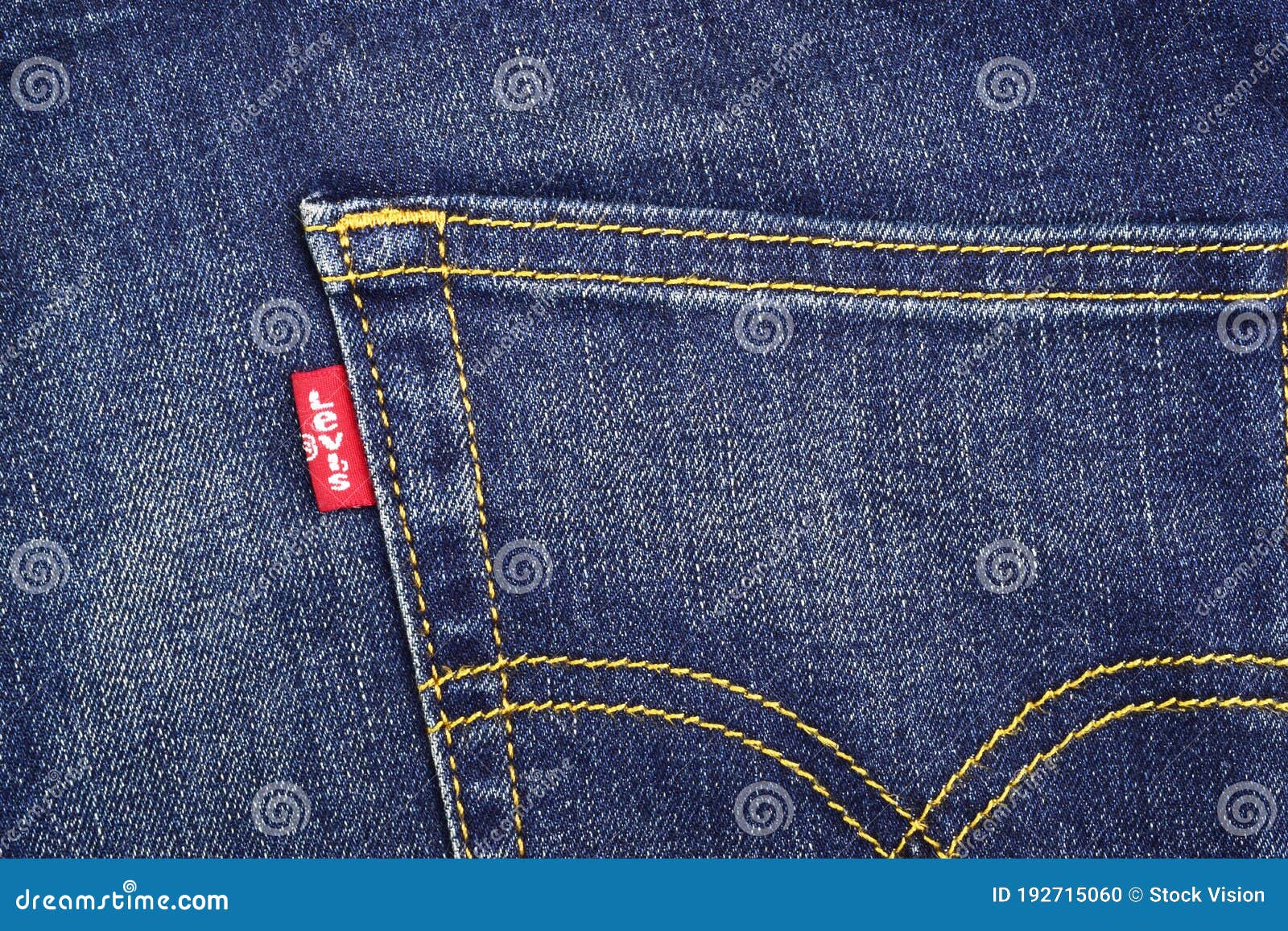 India, New Delhi - May 1, 2019: Close Up of the LEVI`S Red Label on the Back  Pocket of Denim Editorial Image - Image of pattern, levis: 192715060