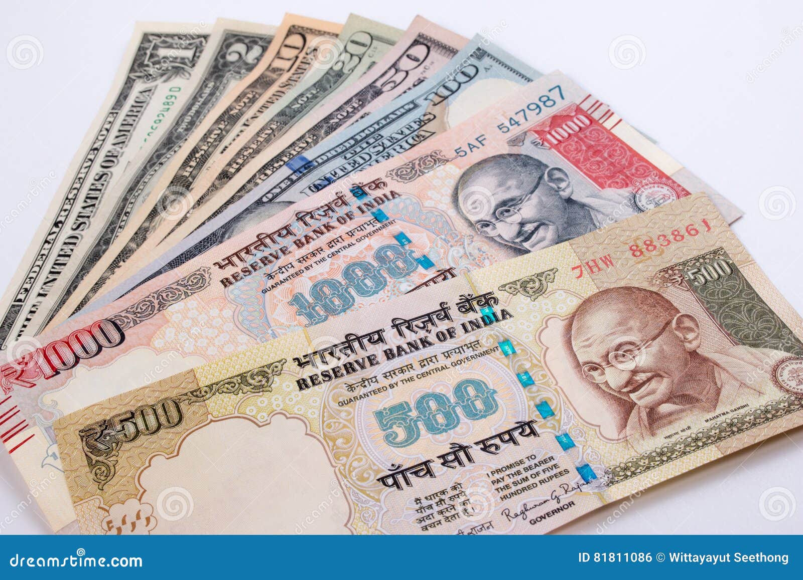 India Rupee 500 And 1000 Banknote Over US Dollar Banknote Stock Photo india-rupee-500-and-1000-banknote-over-us-dollar-banknote-stock-photo