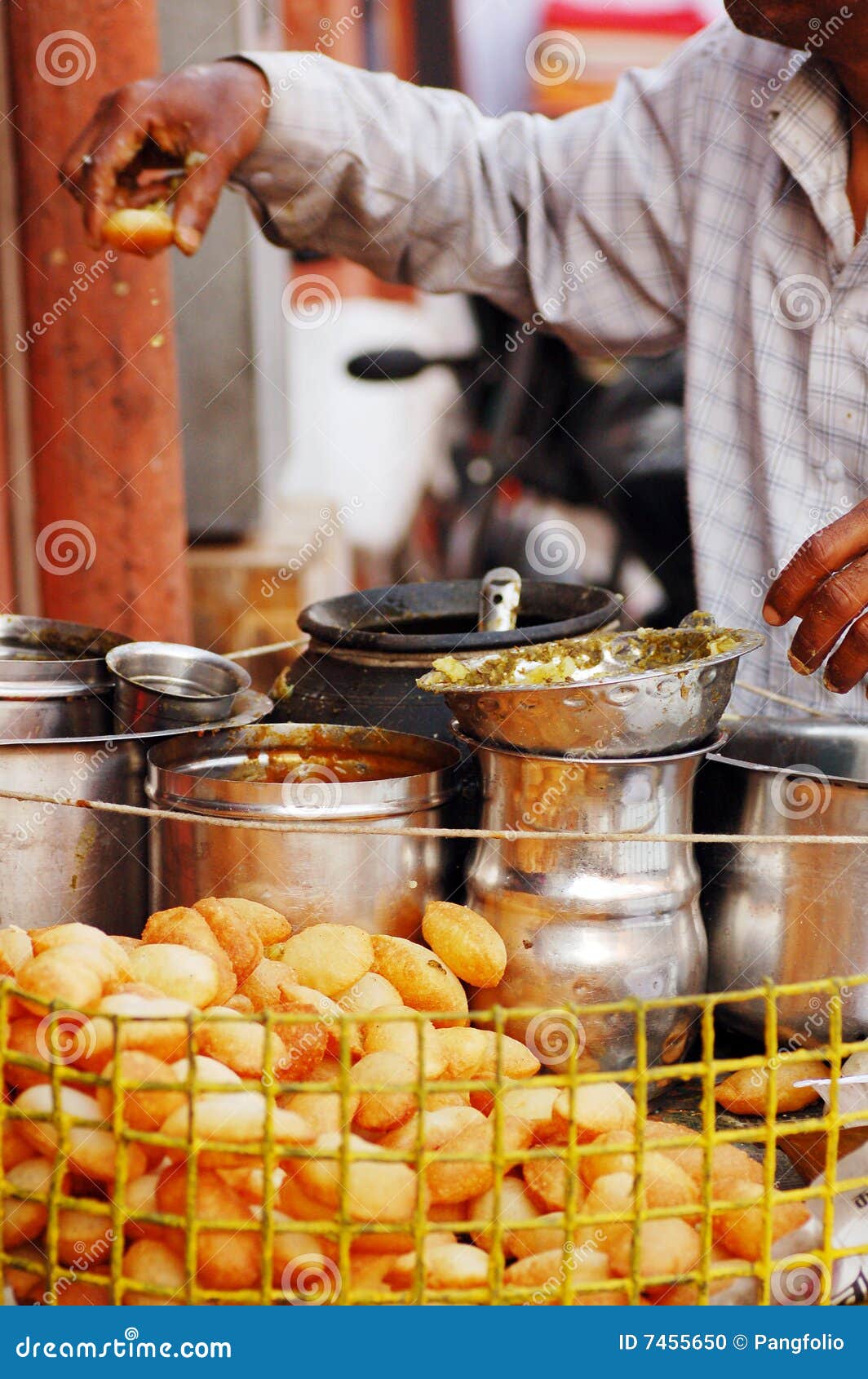India street food stock photo. Image of steel, indian - 7455650