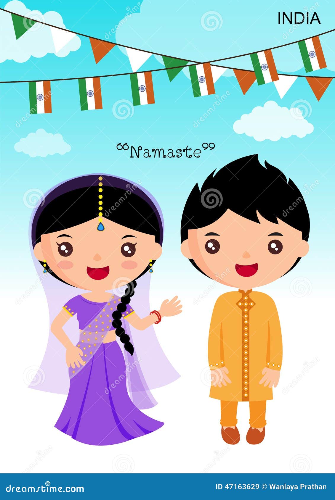 India Traditional Costume Illustration 47163629 - Megapixl India Traditional Costume Illustration 47163629 - Megapixl