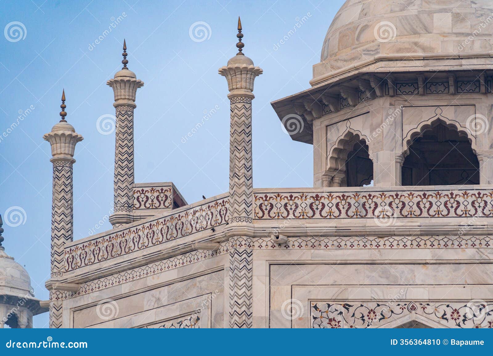 india. uttar pradesh state. agra. taj mahal. detail of architecture