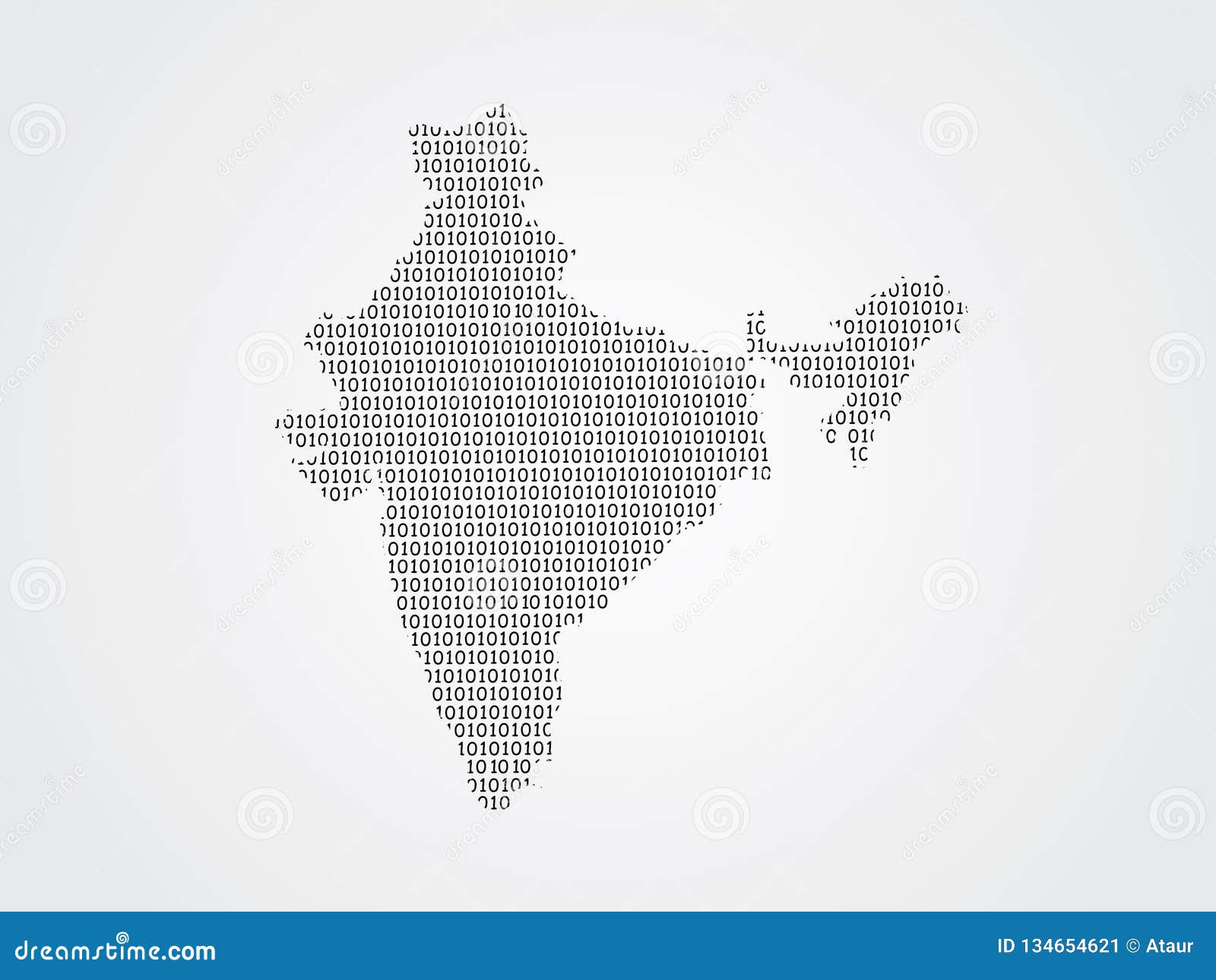 India Vector Map Illustration Using Binary Codes on White Background To  Mean Advancement of Digital Technology Stock Vector - Illustration of  binary, global: 134654621