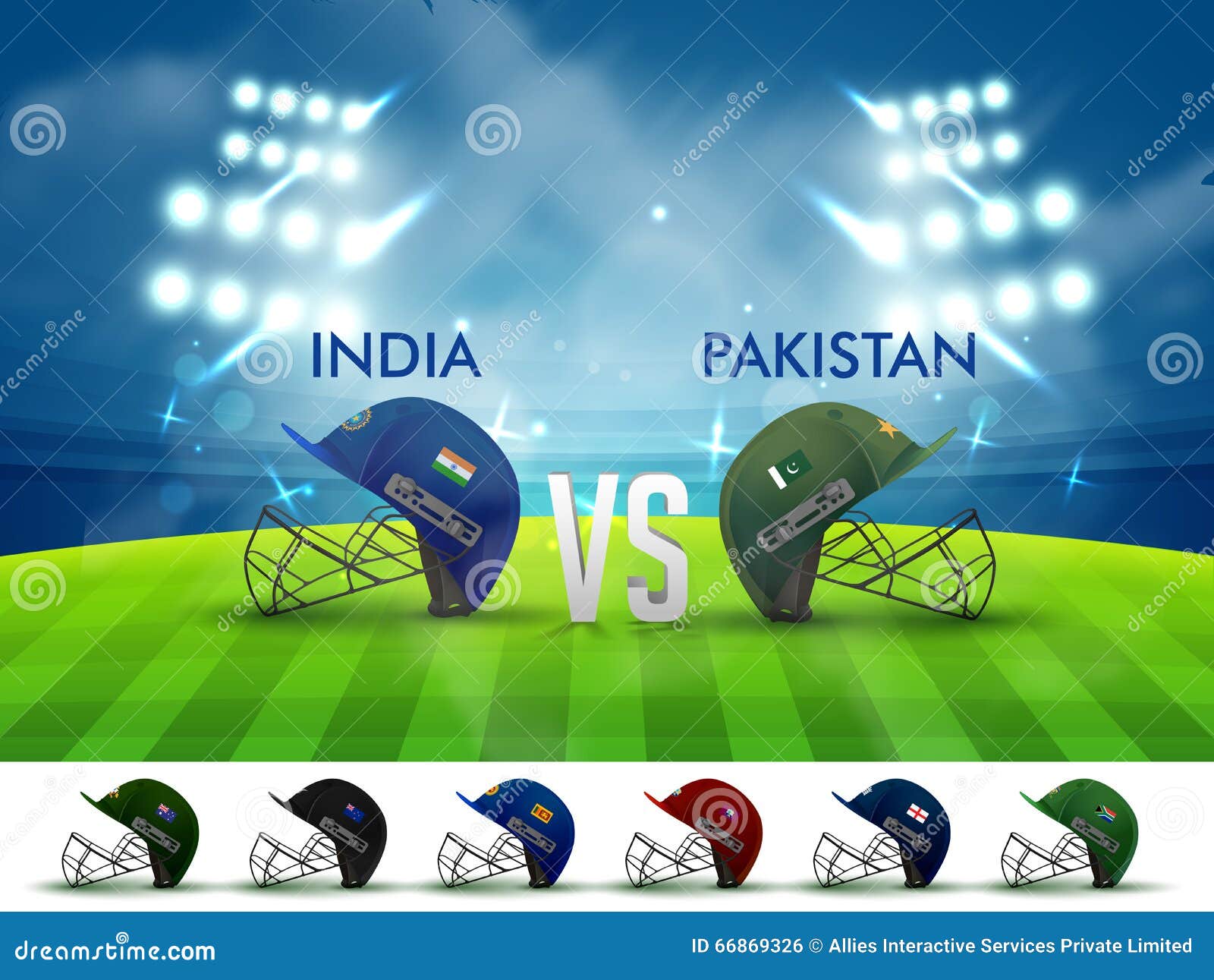 india vs pakistan cricket match concept.