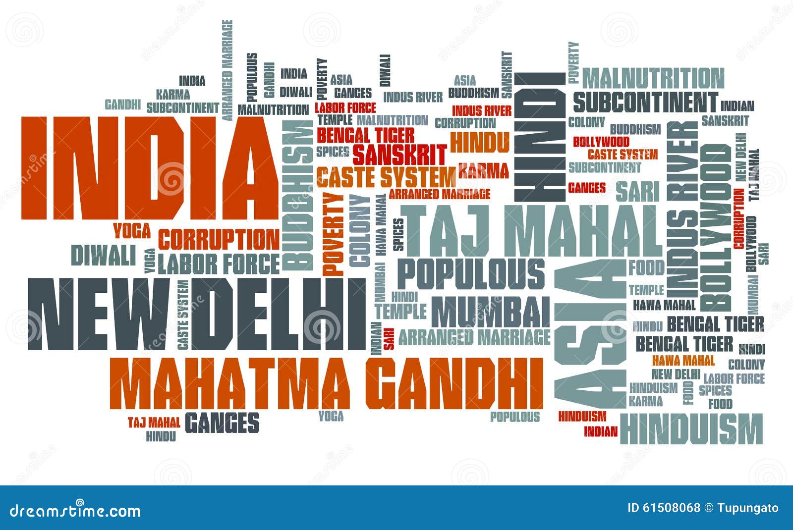 India word cloud stock illustration. Illustration of hindi 61508068