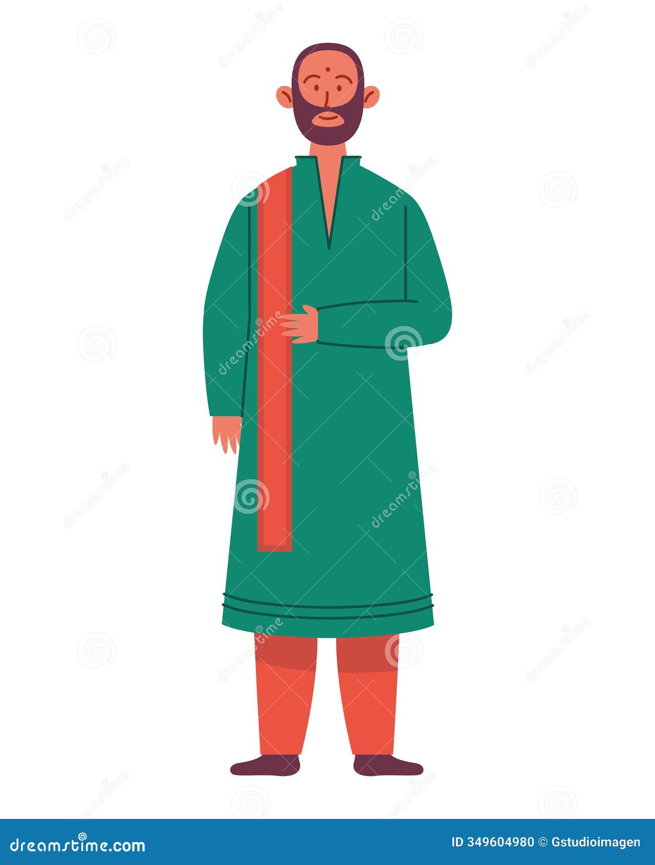 Indian adult man stock illustration. Illustration of young 349604980