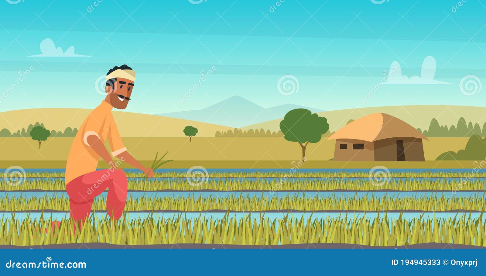 Indian Farmer Cartoon
