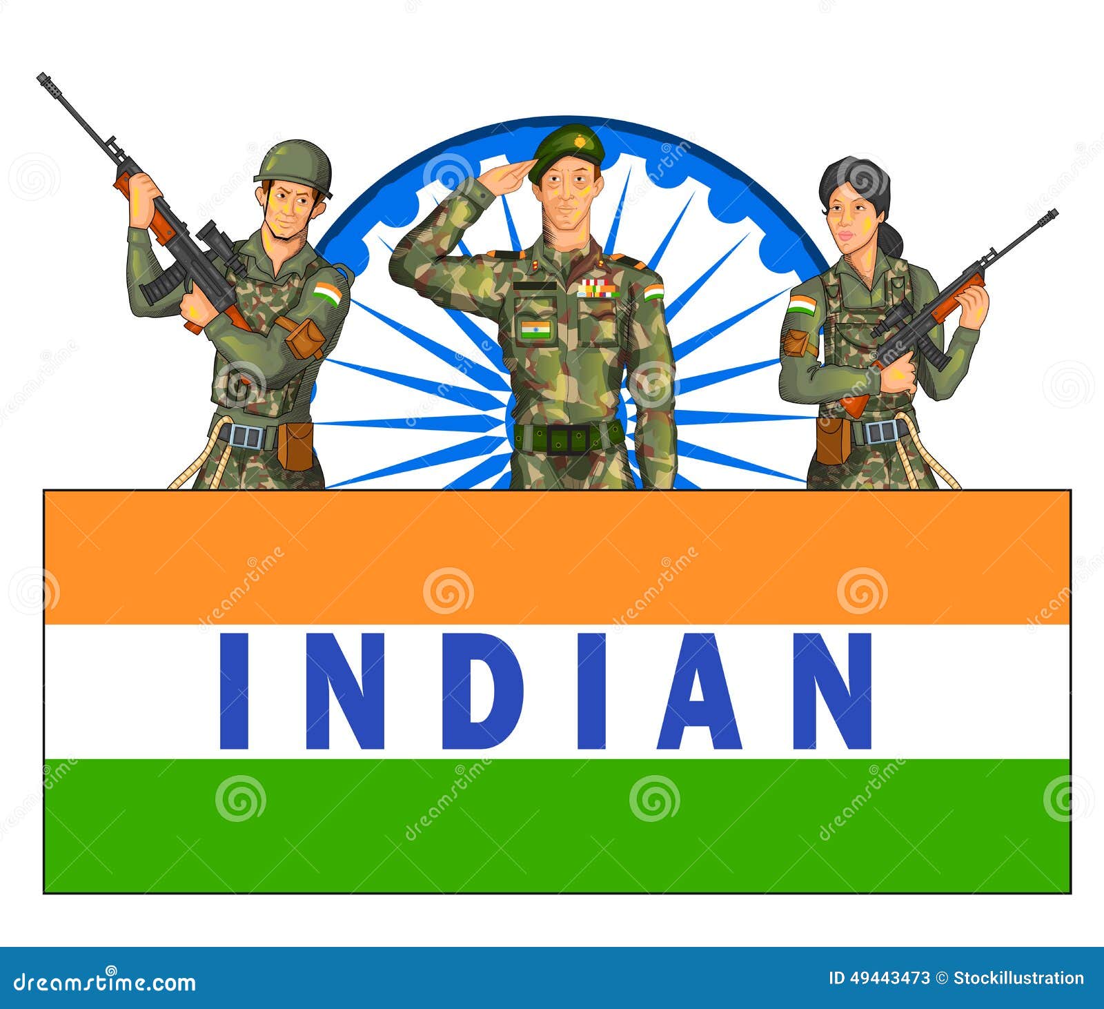 Indian Army Showing Victory of India Stock Vector - Illustration ...