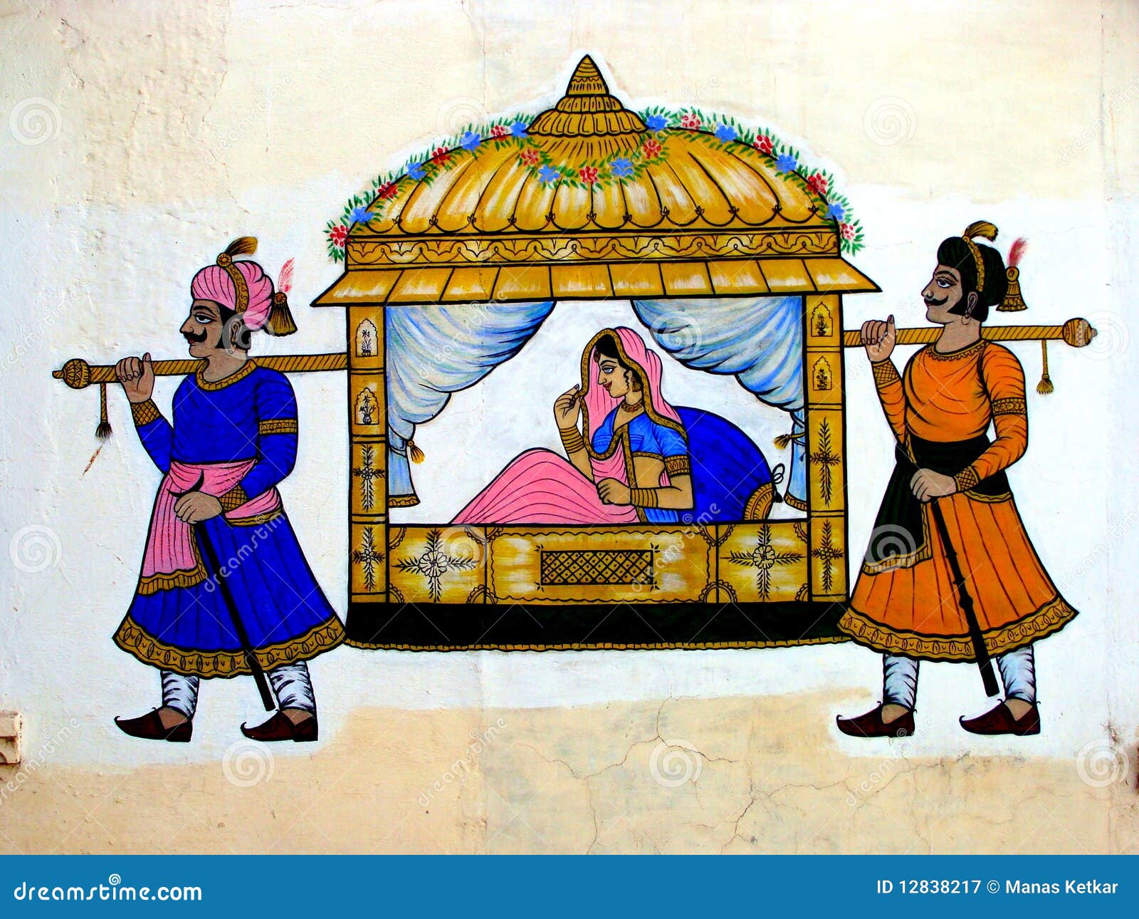 Indian Art stock illustration. Illustration of guards - 12838217