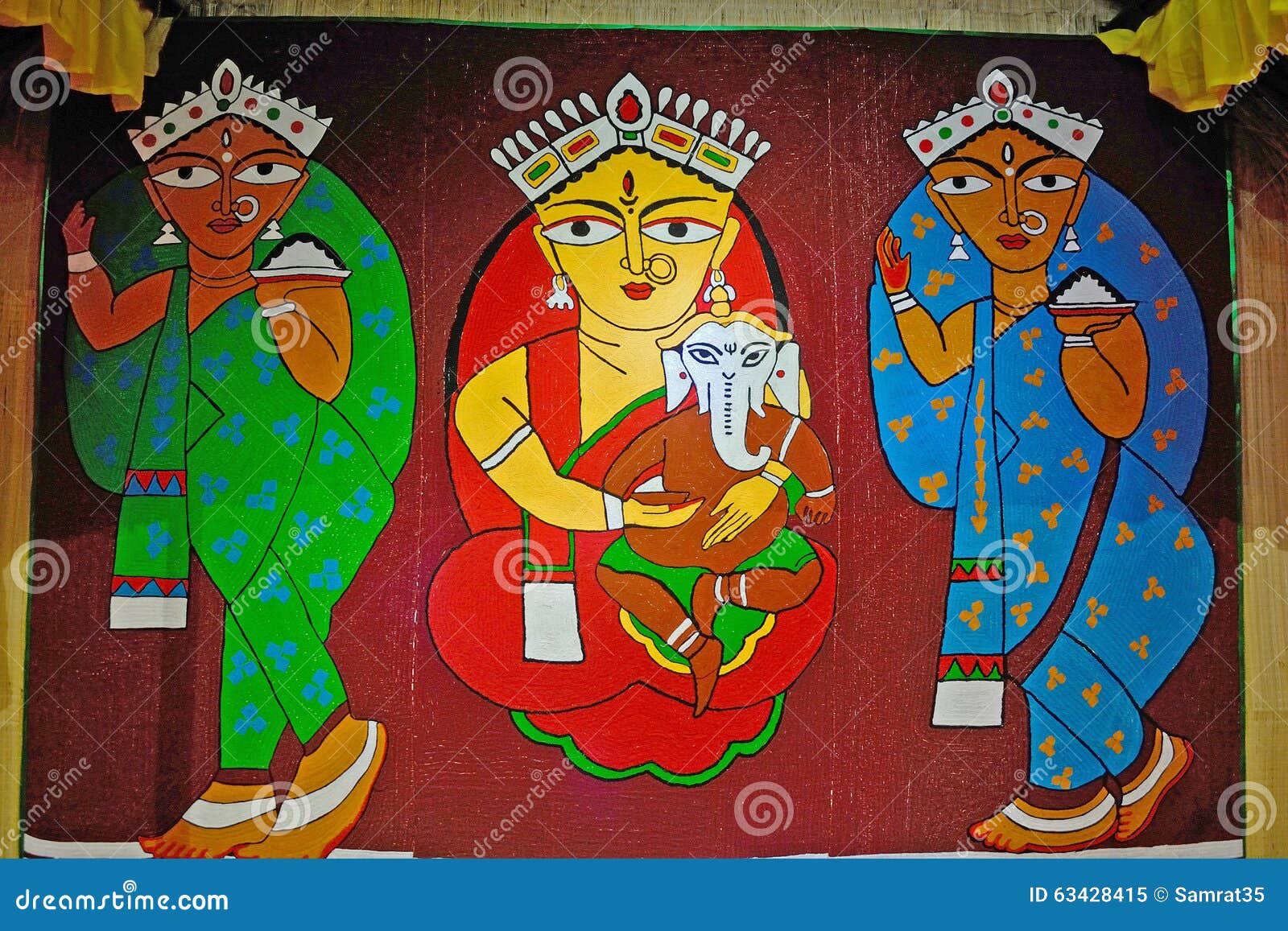 indian art during durga festival